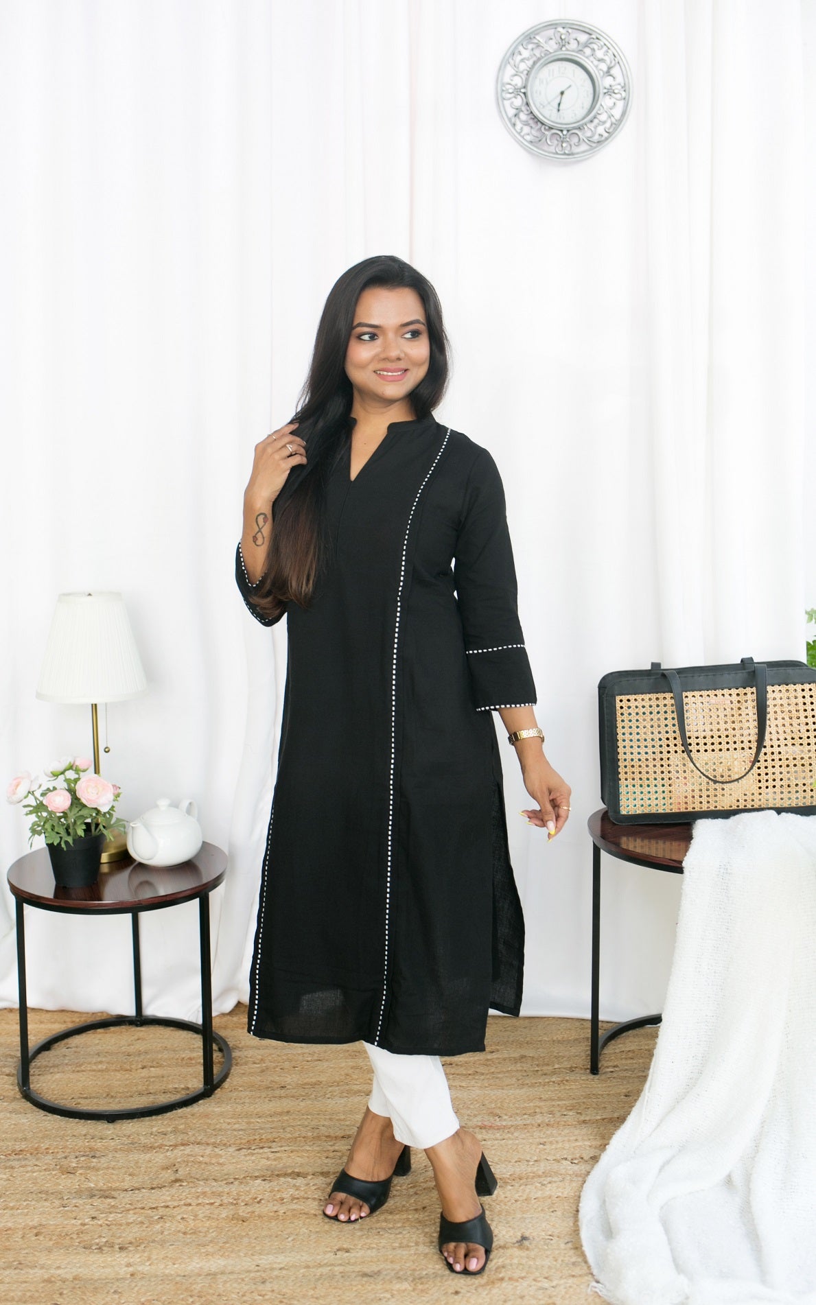 BLACK GEM KURTA TOP