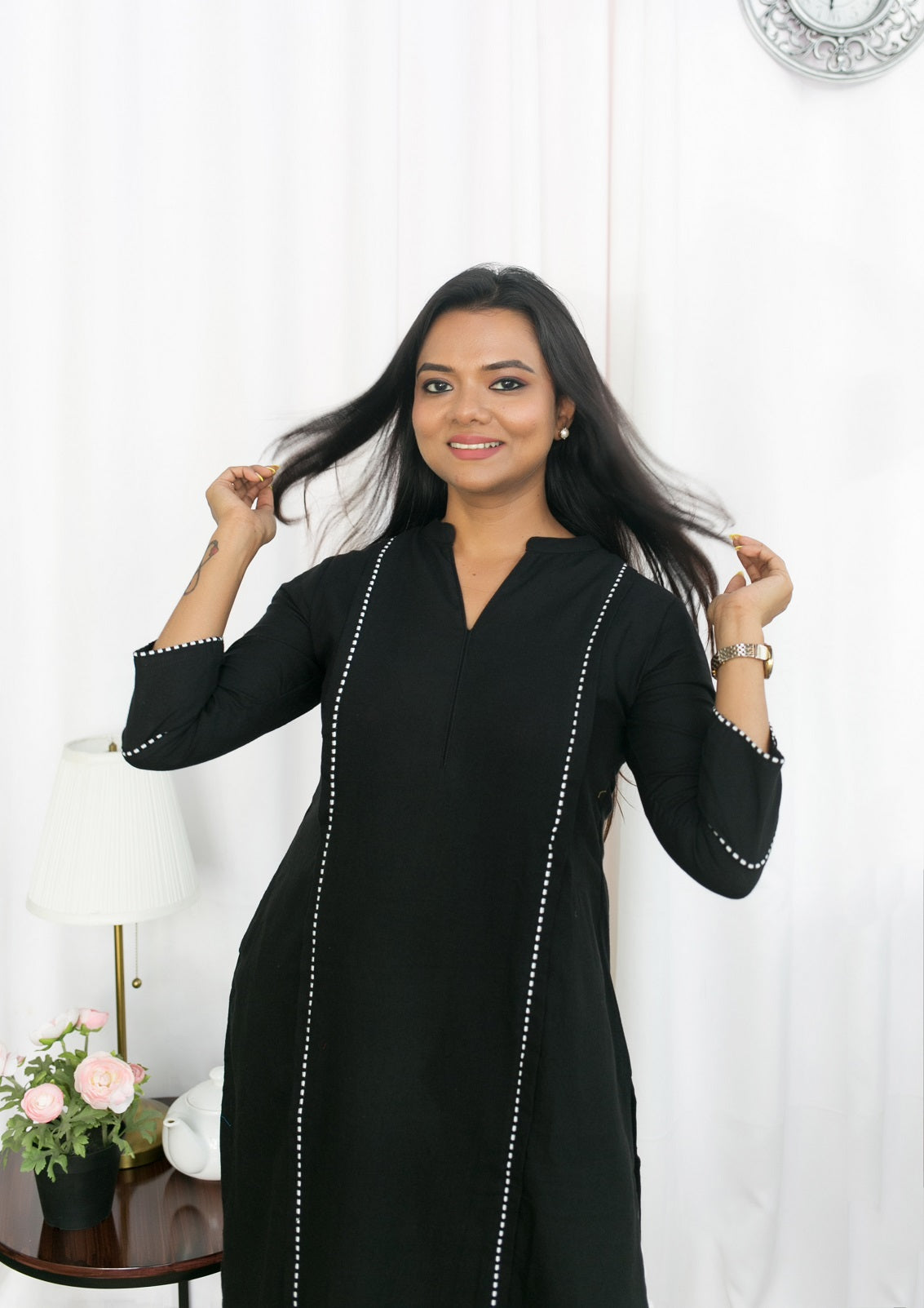BLACK GEM KURTA TOP