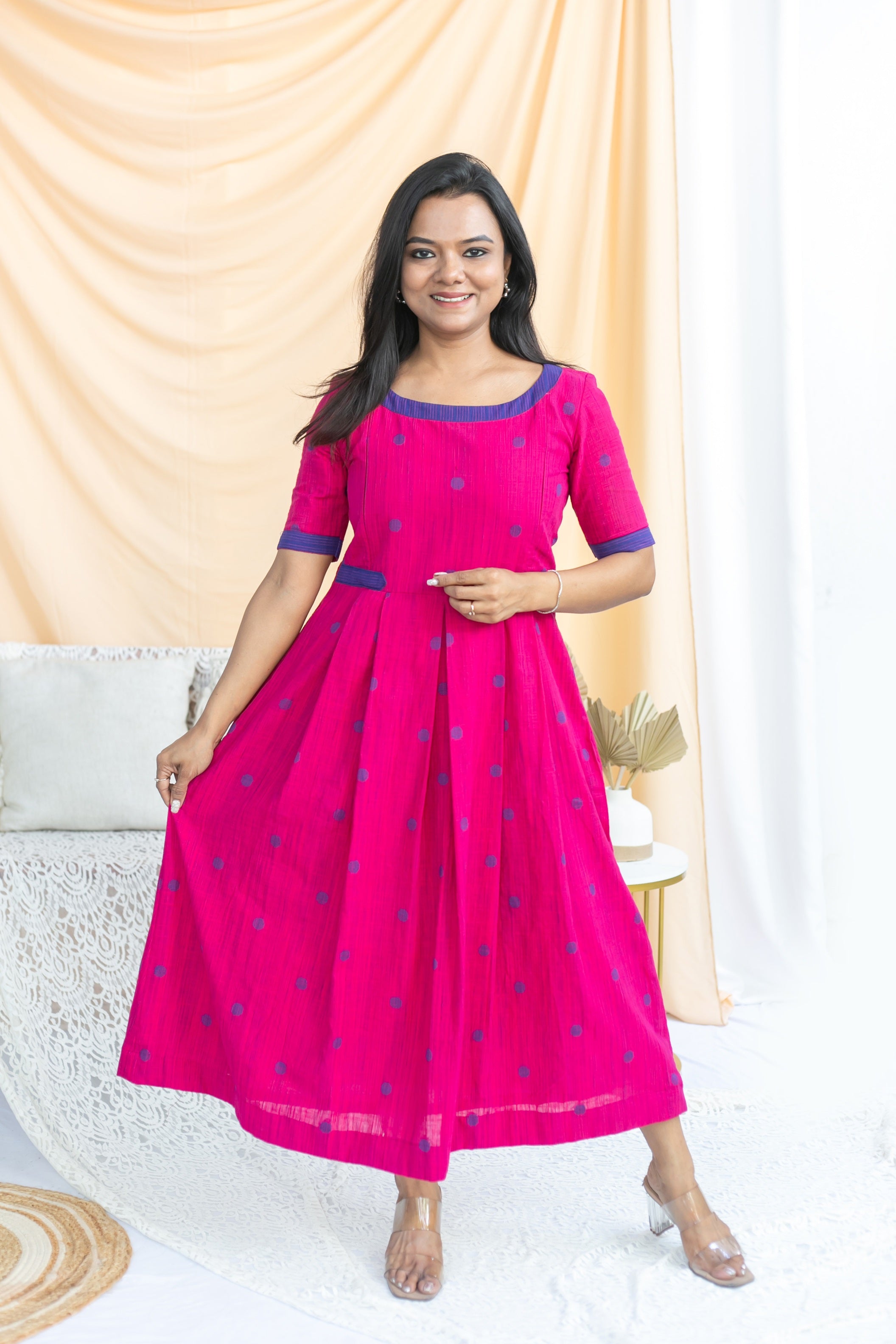 Pink Poppins Maternity Feeding Dress