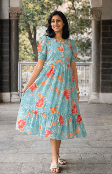 Pretty Petals Maternity Feeding Dress