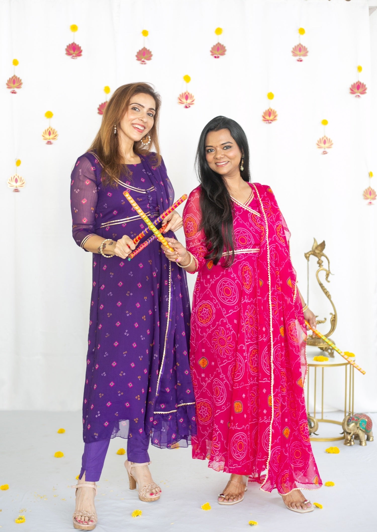 Bandhini Royal Maternity Feeding Anarkali set