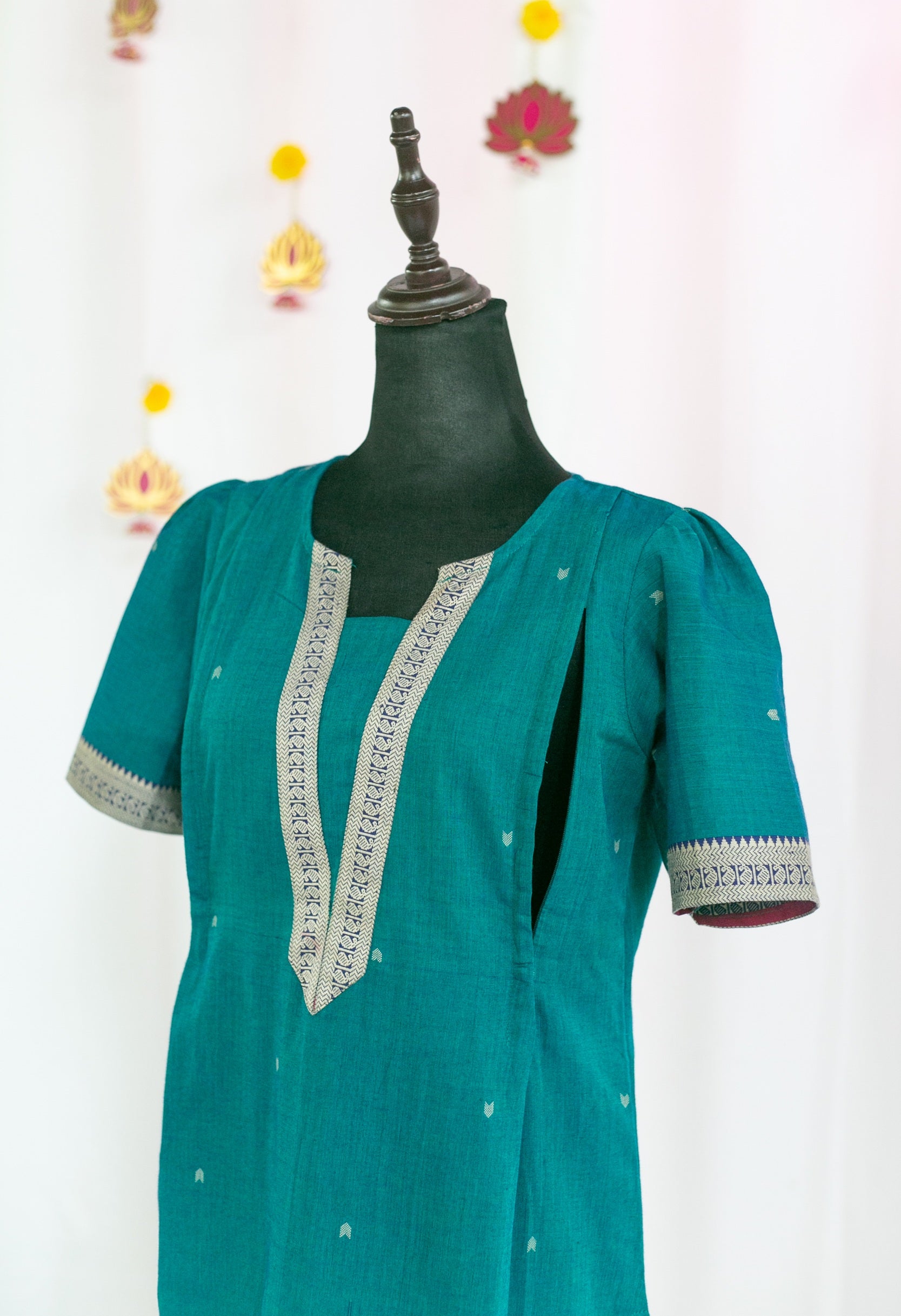 Turquoise Gem Maternity Feeding Salwar Kameez