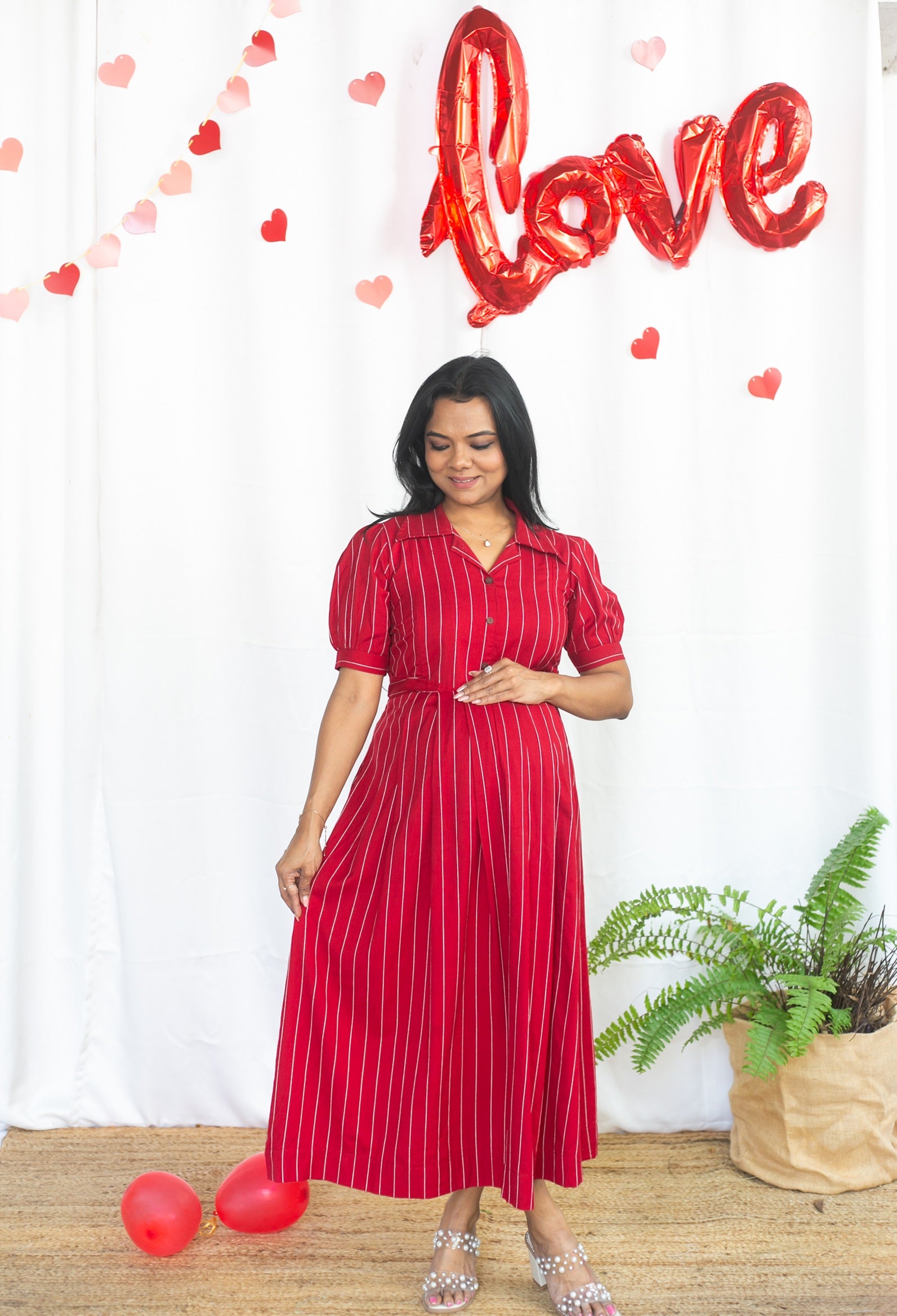 Cherry Maternity Feeding Dress