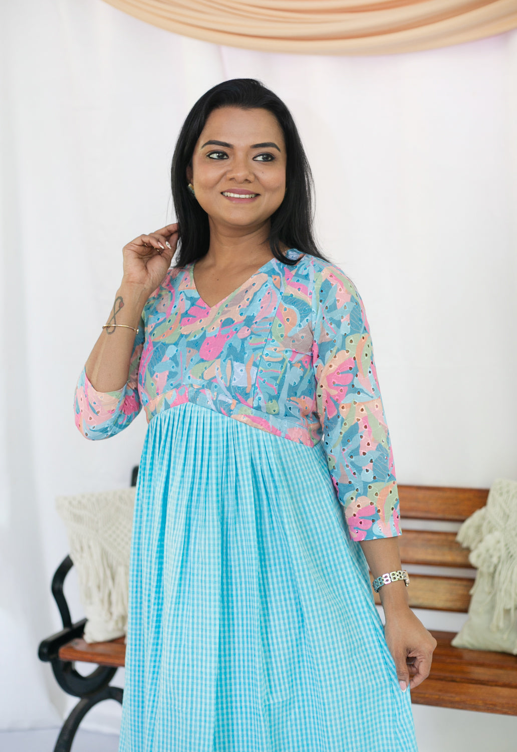 Sea Bloom Maternity Feeding Dress