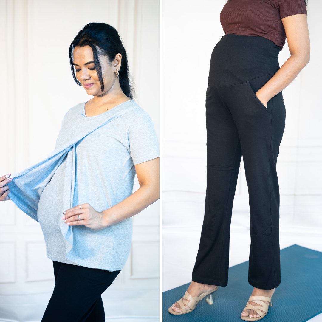 Zipless Feeding T-Shirt & Active Me Staright Pant