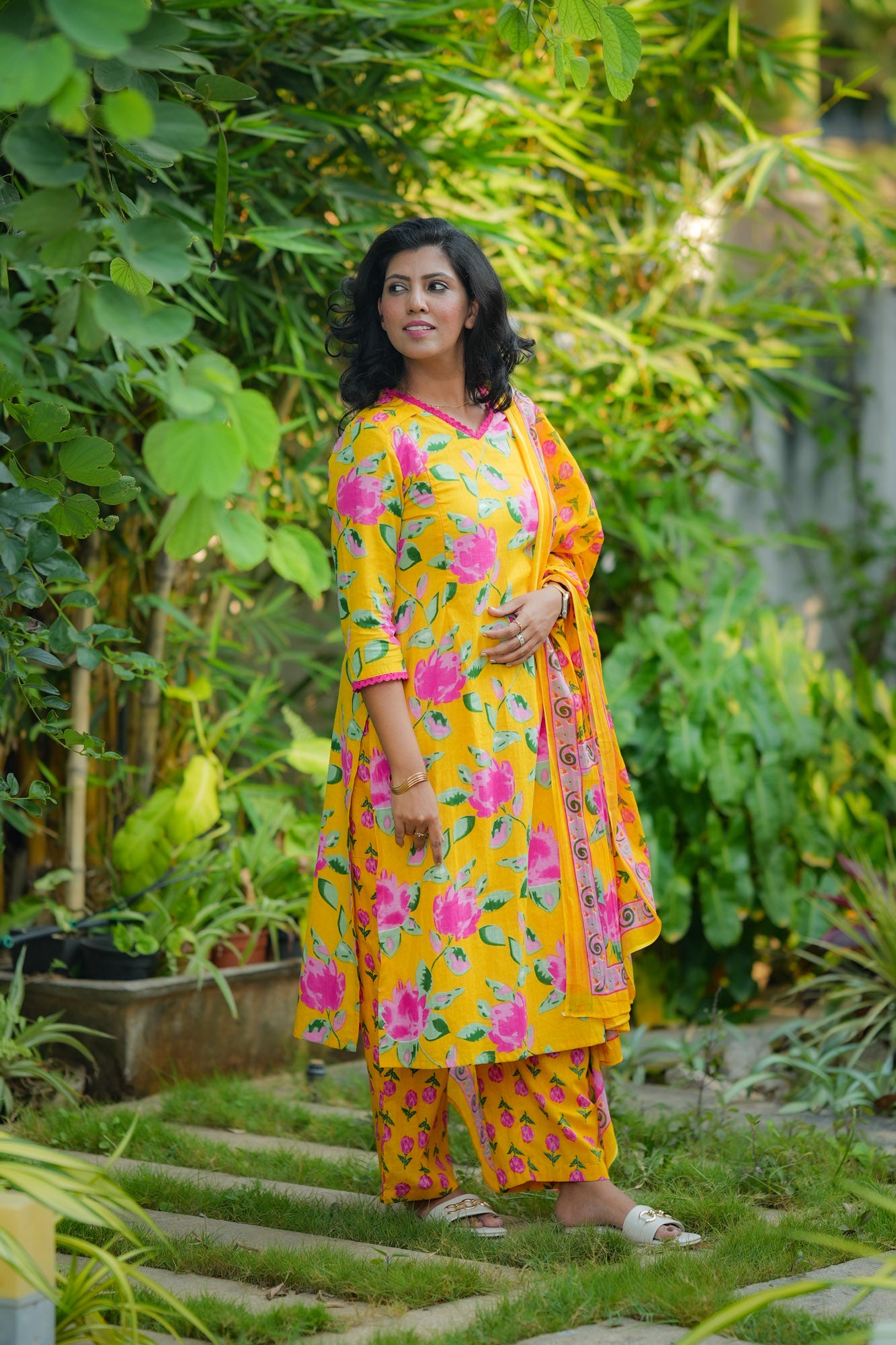 Yellow Dream Maternity Feeding Salwar Set