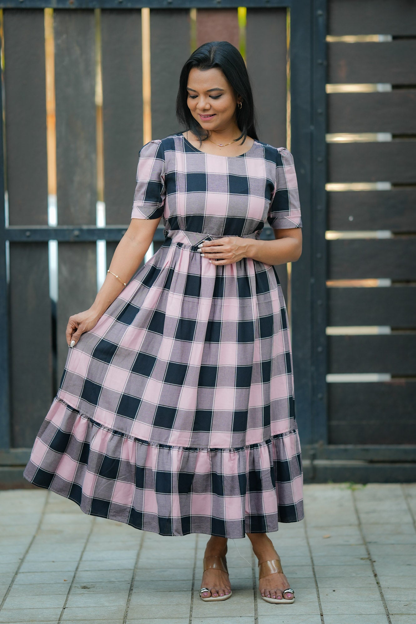 Check me pink maternity Feeding Dress