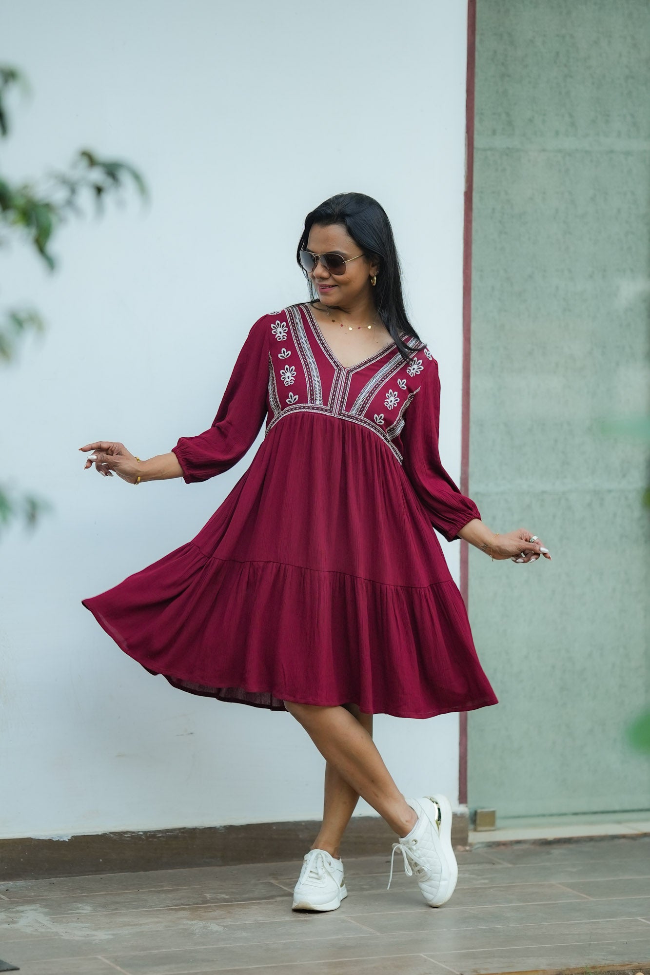 Fab n Maroon Frock (Non Maternity)