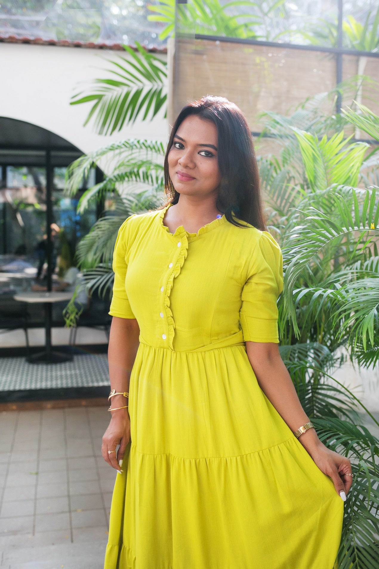 Lime Soda Maternity Feeding Dress