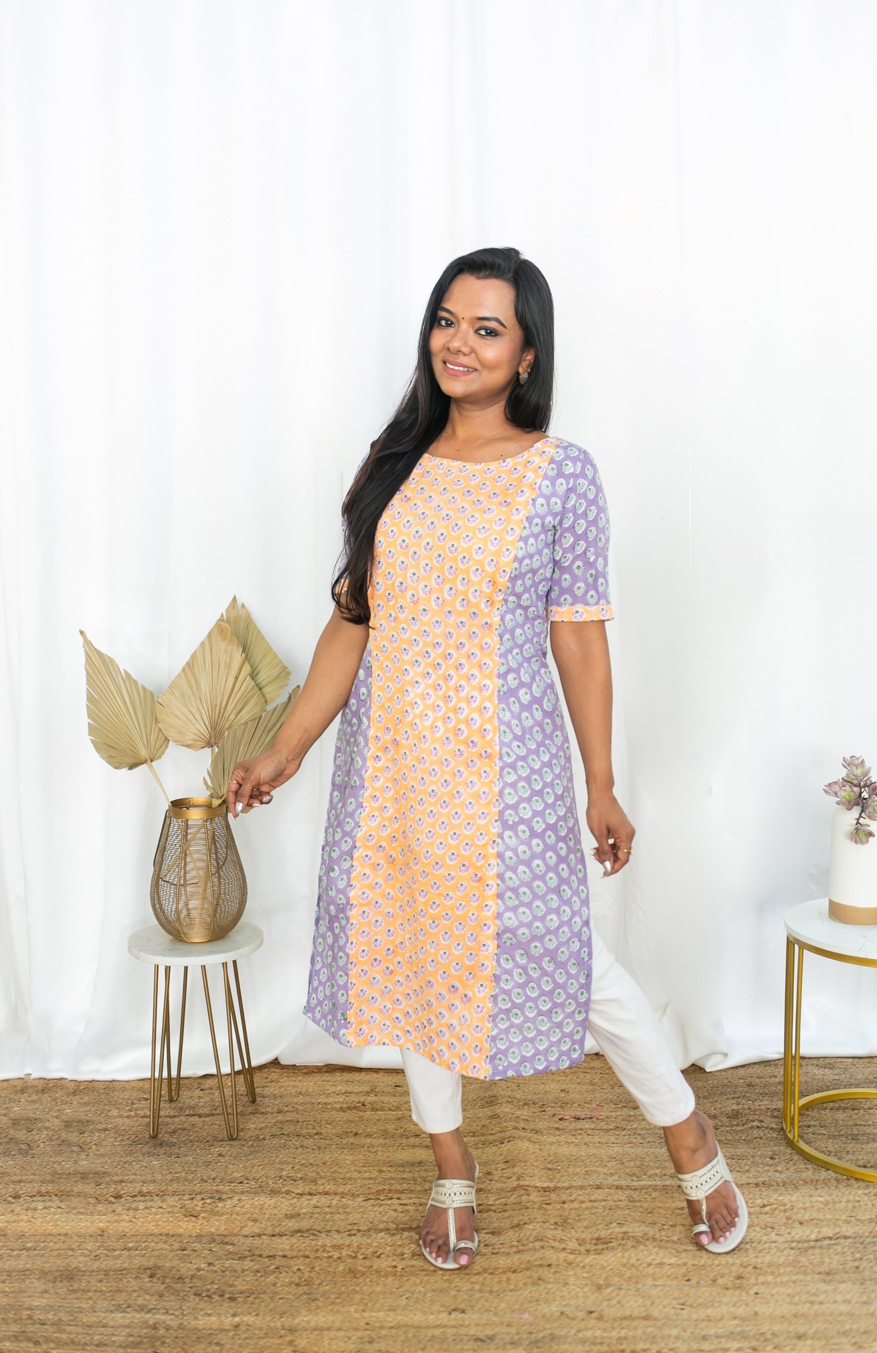 Sunlit Petals Feeding Kurta Top