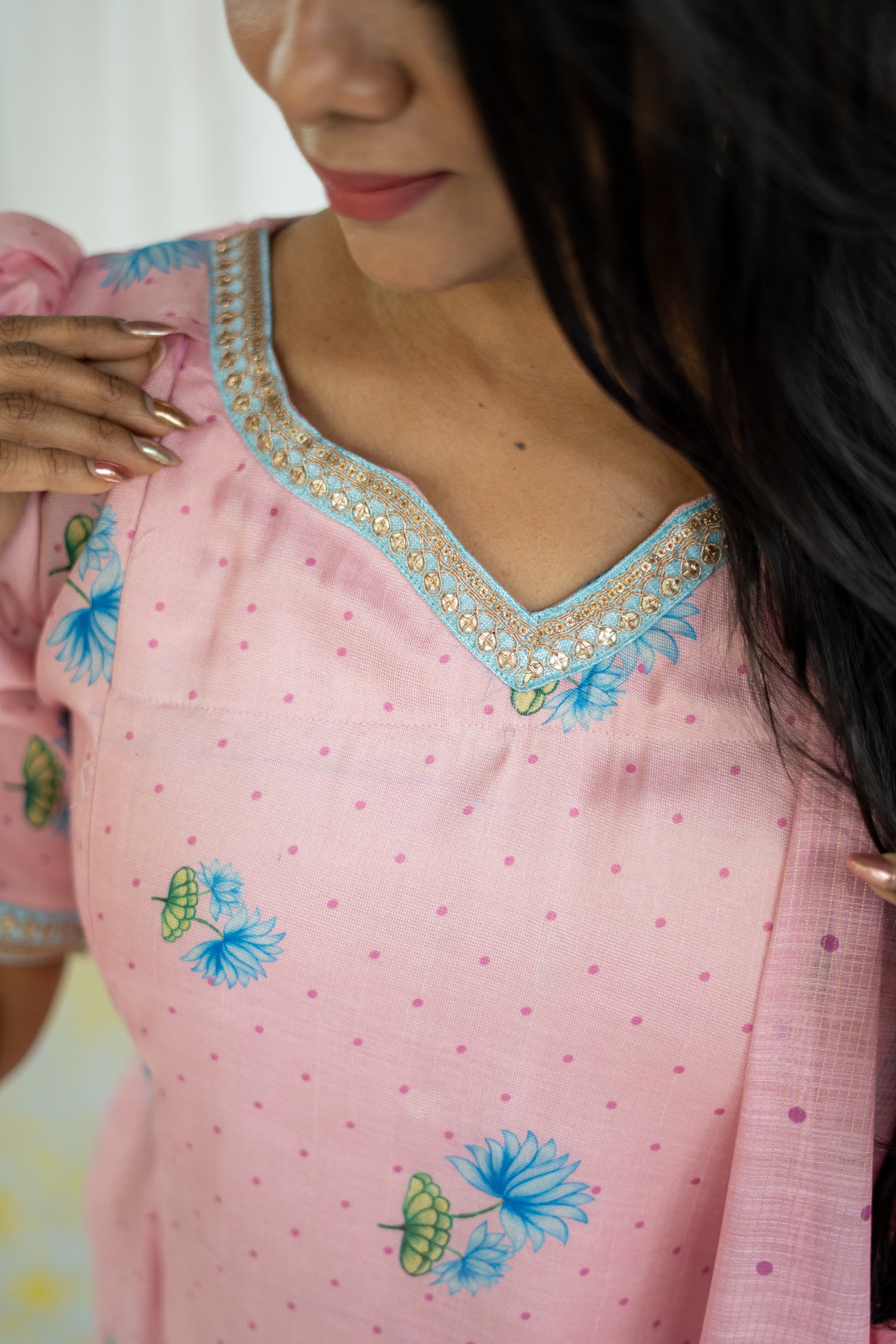 Pichwai Salwar Set ( Top and Dupatta)