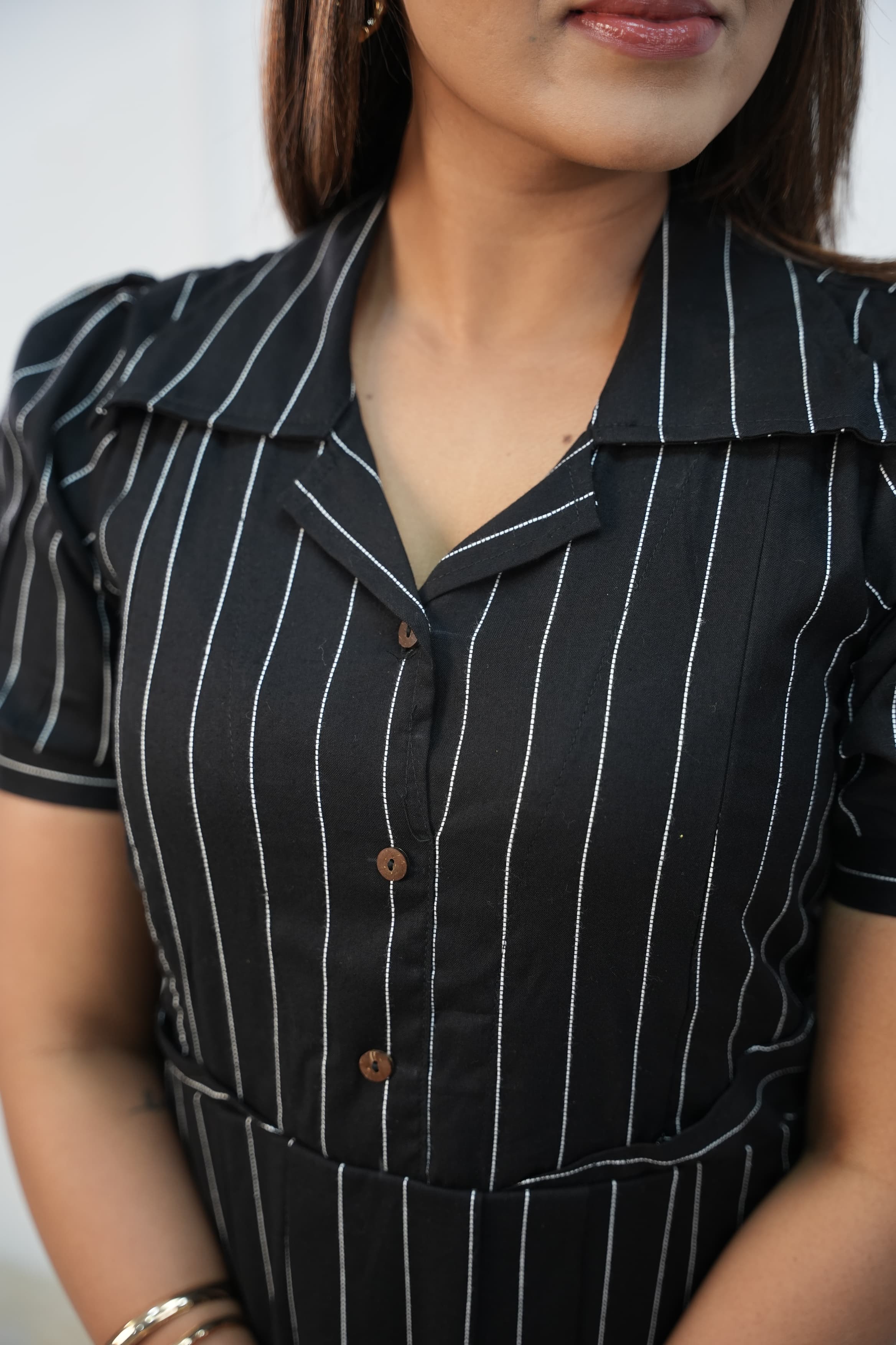 Black Coffee Maternity Feeding Dress