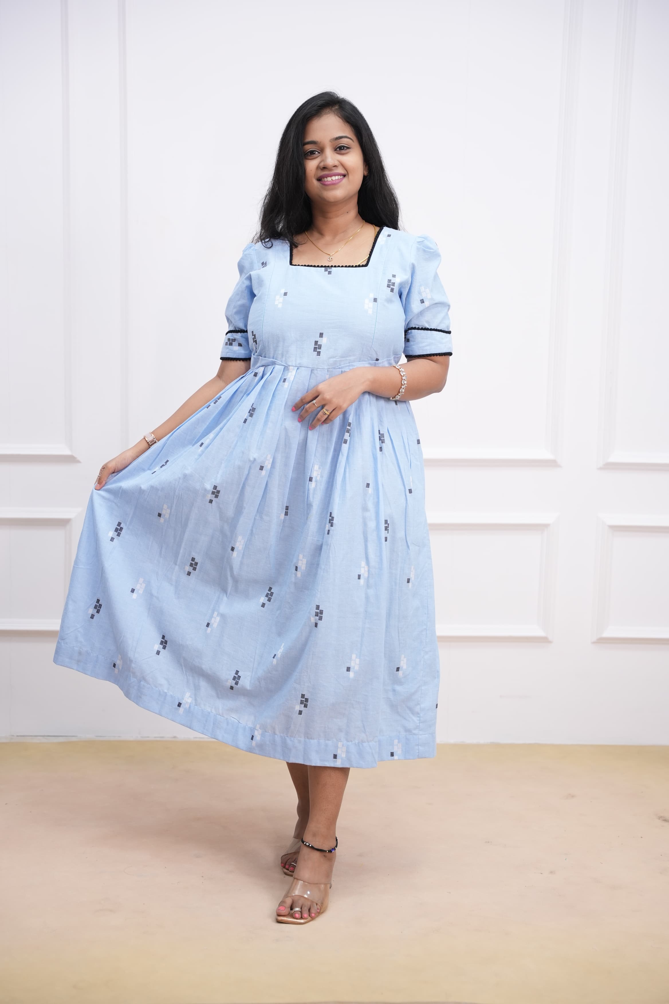 Cloud Berry Maternity Feeding Dress