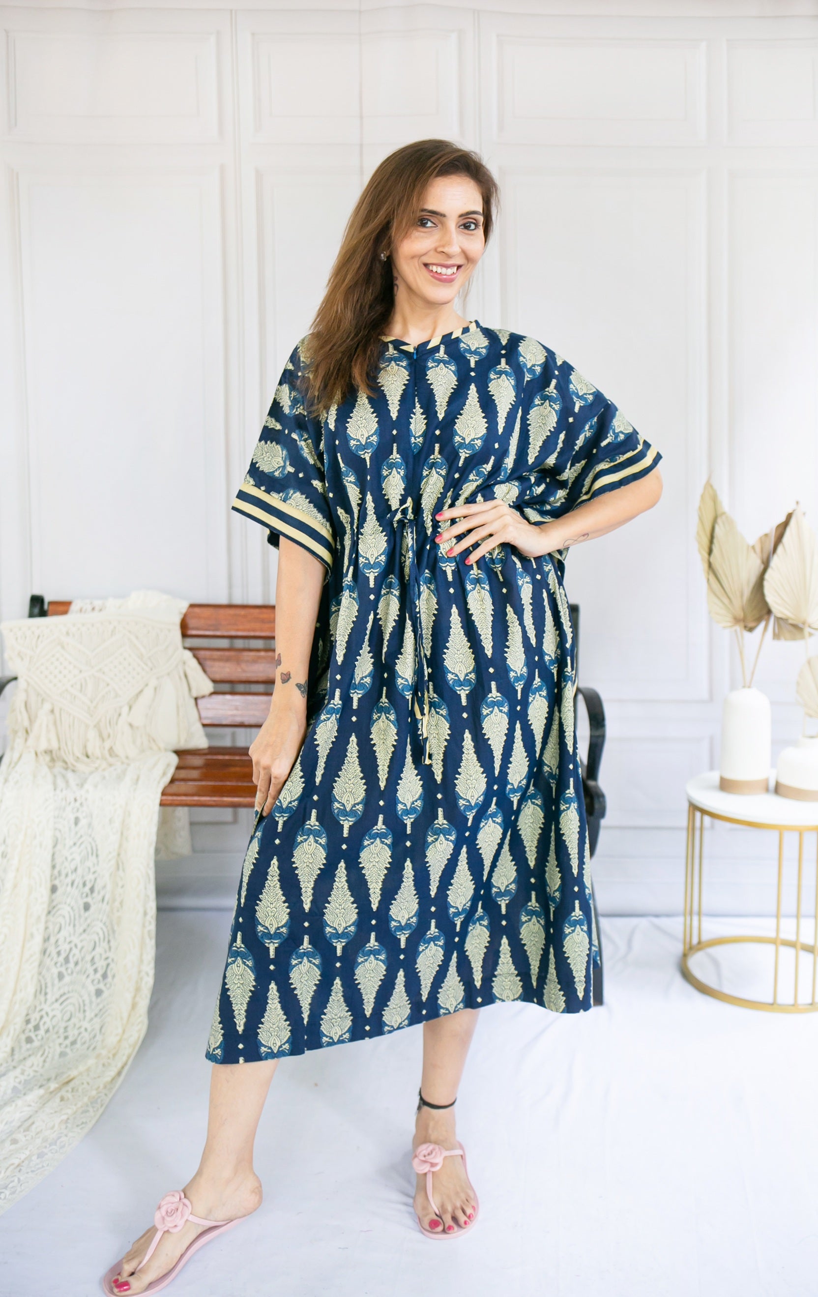 Blue Line Feeding Kaftan