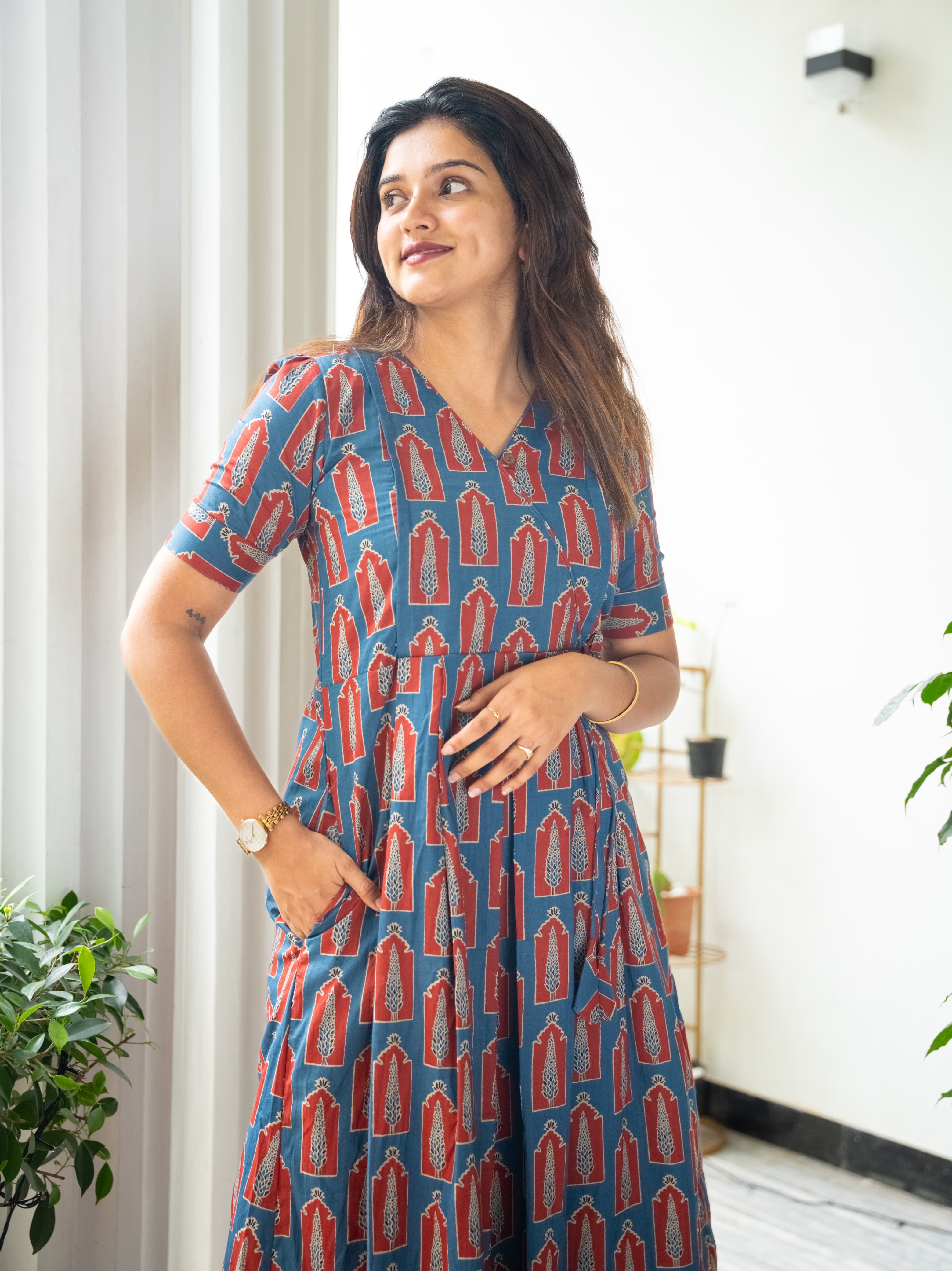 Neela Maternity Feeding Dress