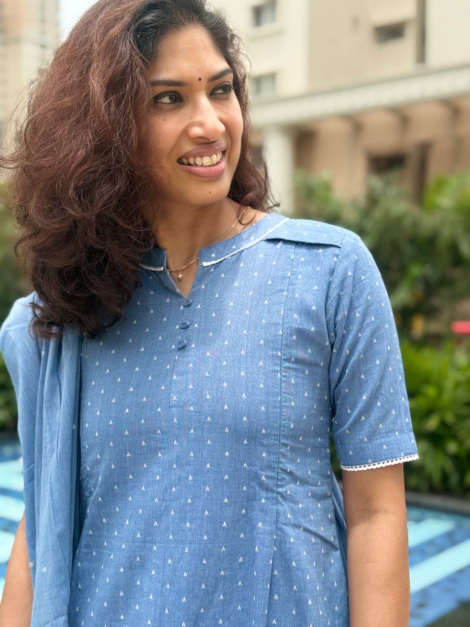 Paint me blue Maternity Feeding Salwar set