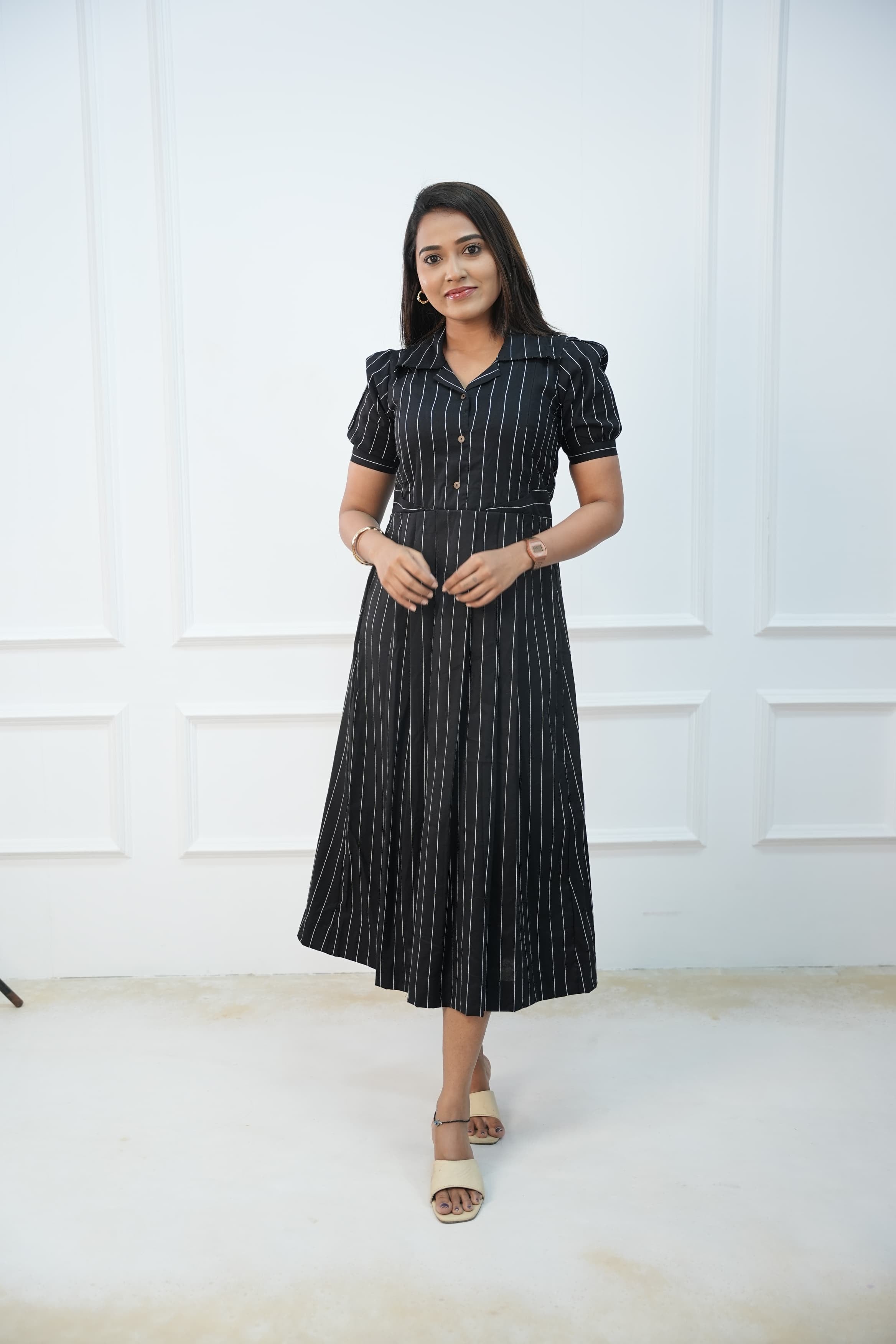 Black Coffee Maternity Feeding Dress