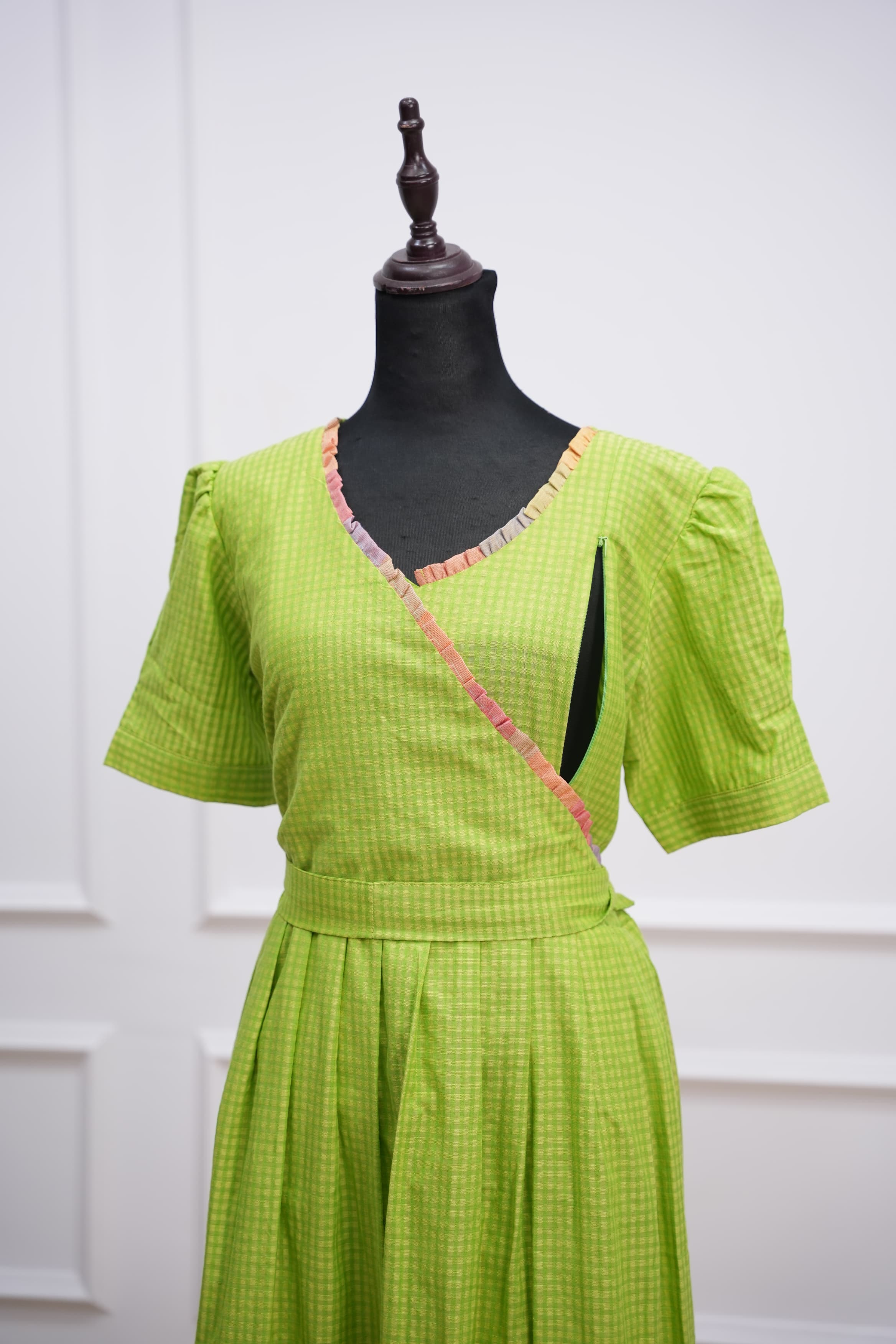 Lime Pop Maternity Feeding Dress