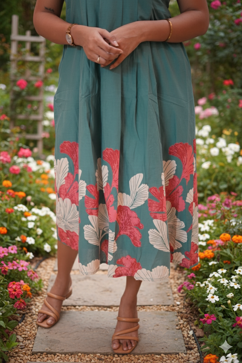 Aquamarine Maternity Feeding Dress