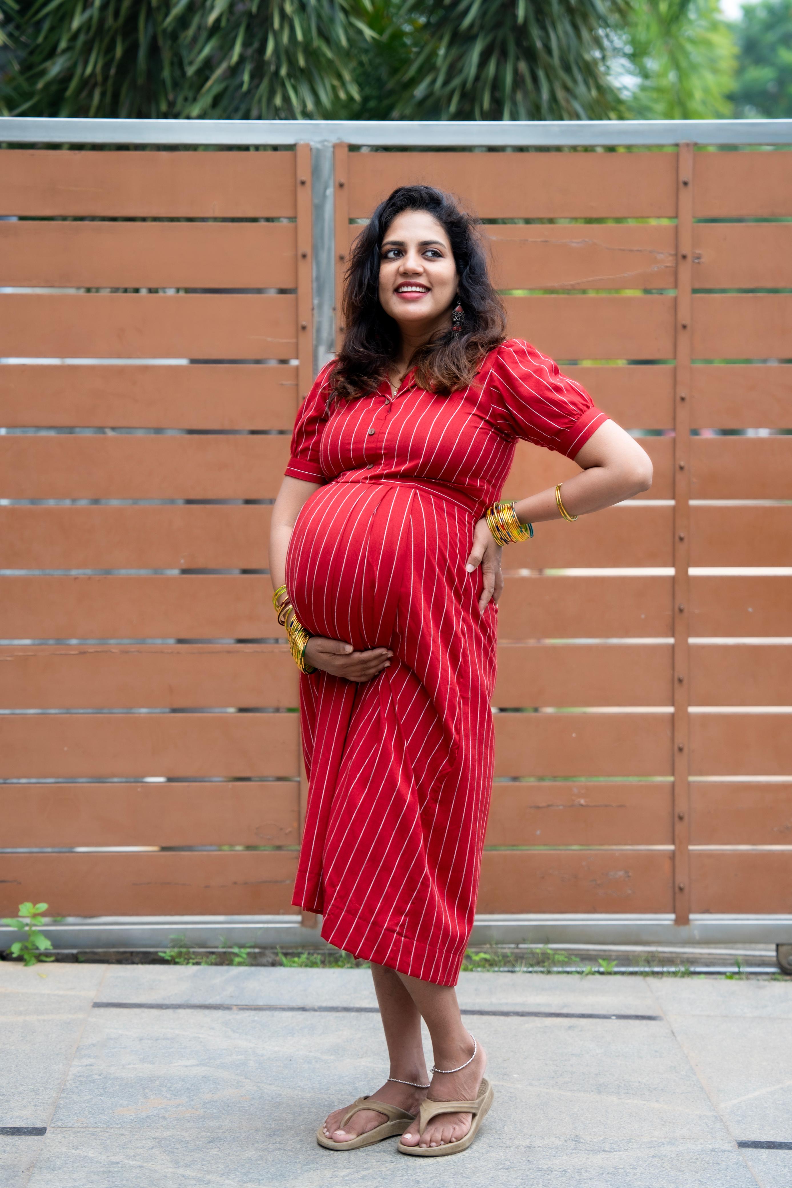 Cherry Maternity Feeding Dress