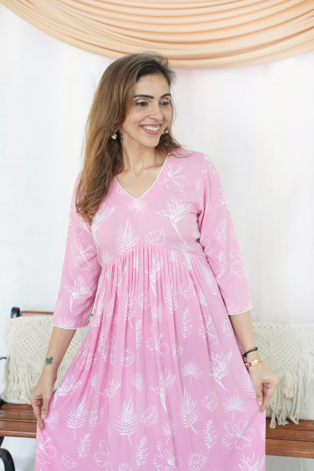 Pink ishq Maternity Feeding dress