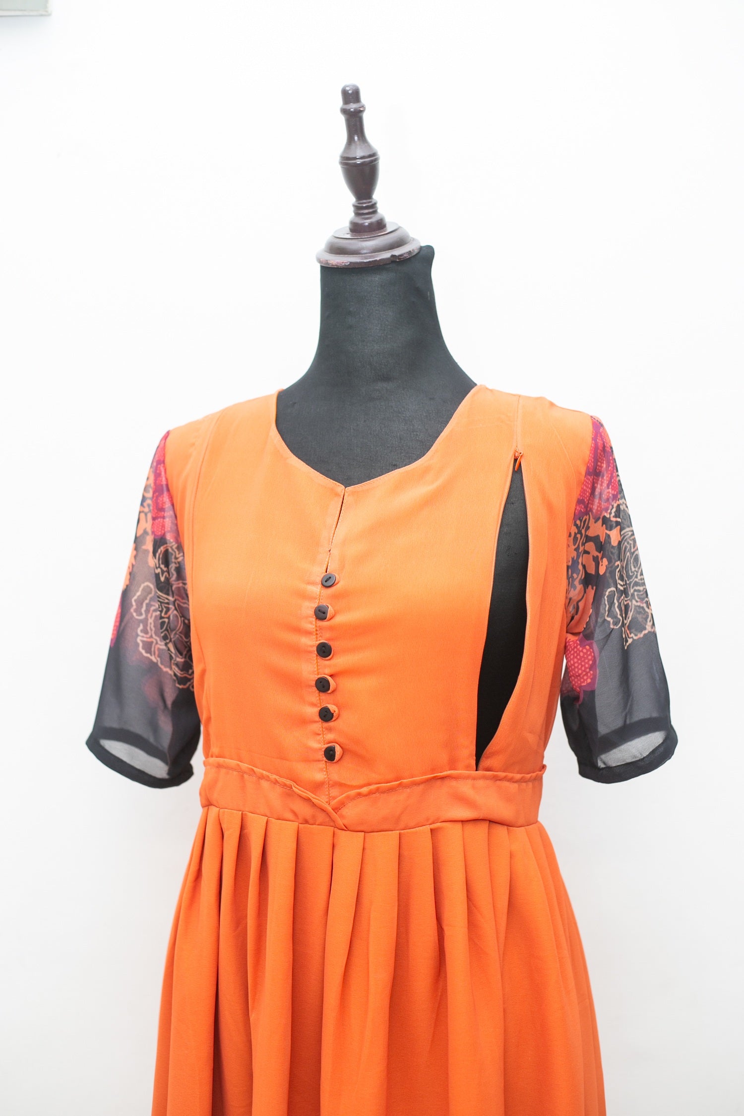 Coral Maternity Feeding Dress