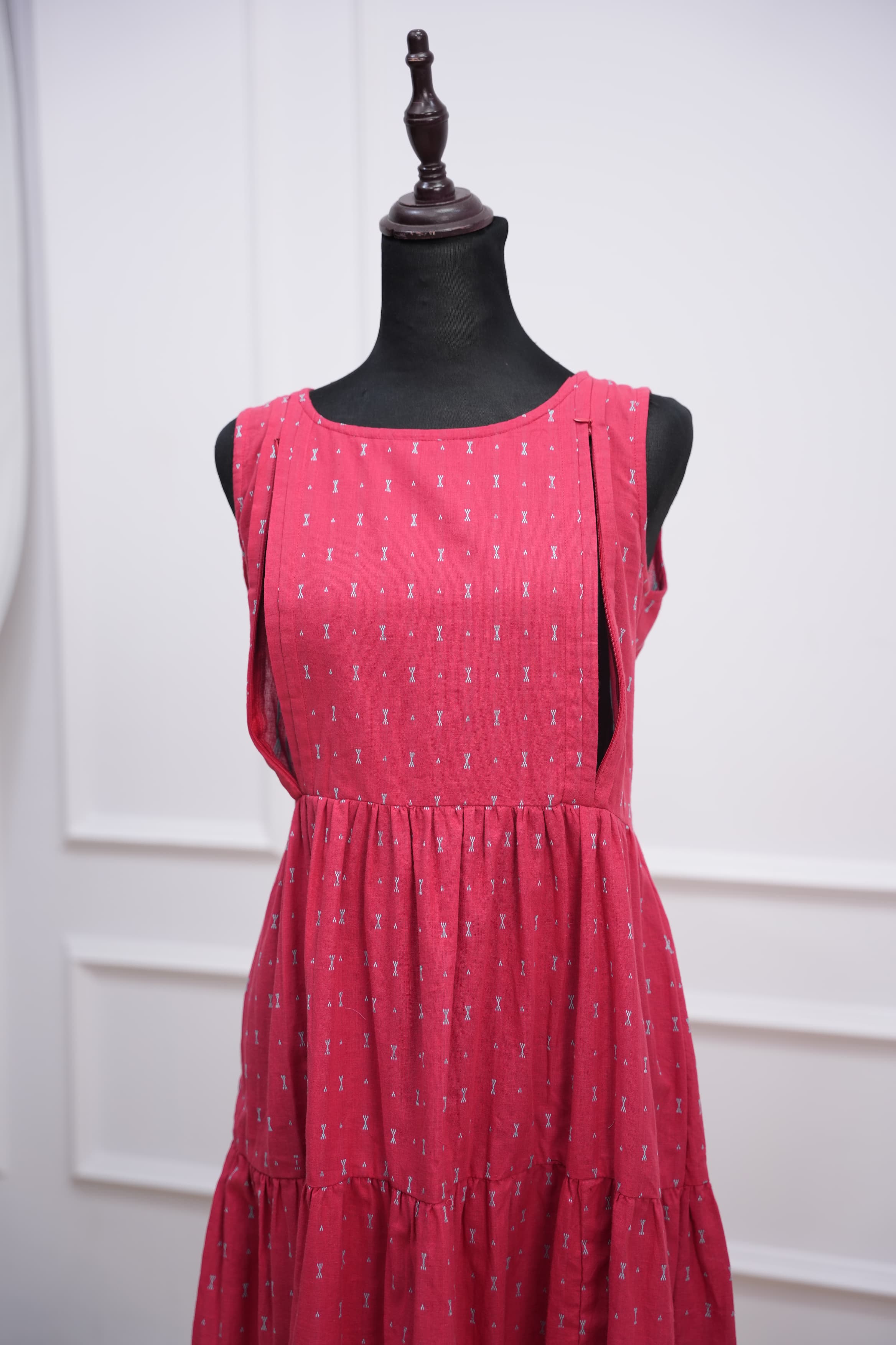 Checks & Charms Maternity Feeding Dress