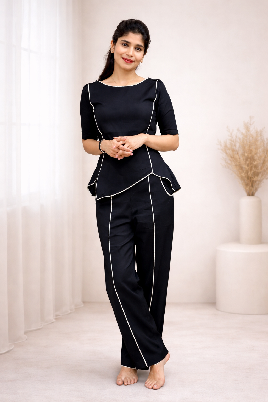 Unparalleled Black Maternity Feeding Co-Ord