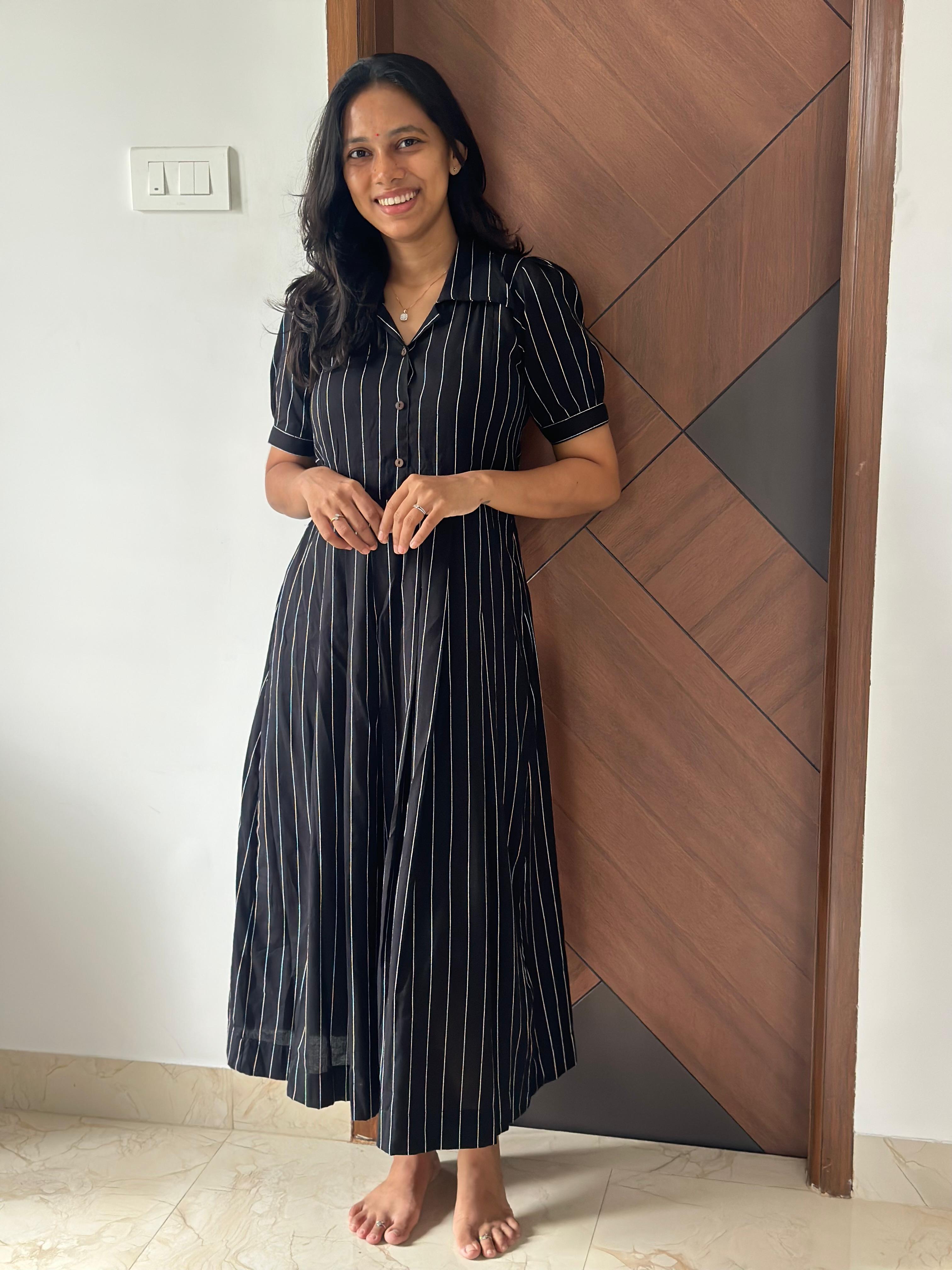 Black Coffee Maternity Feeding Dress