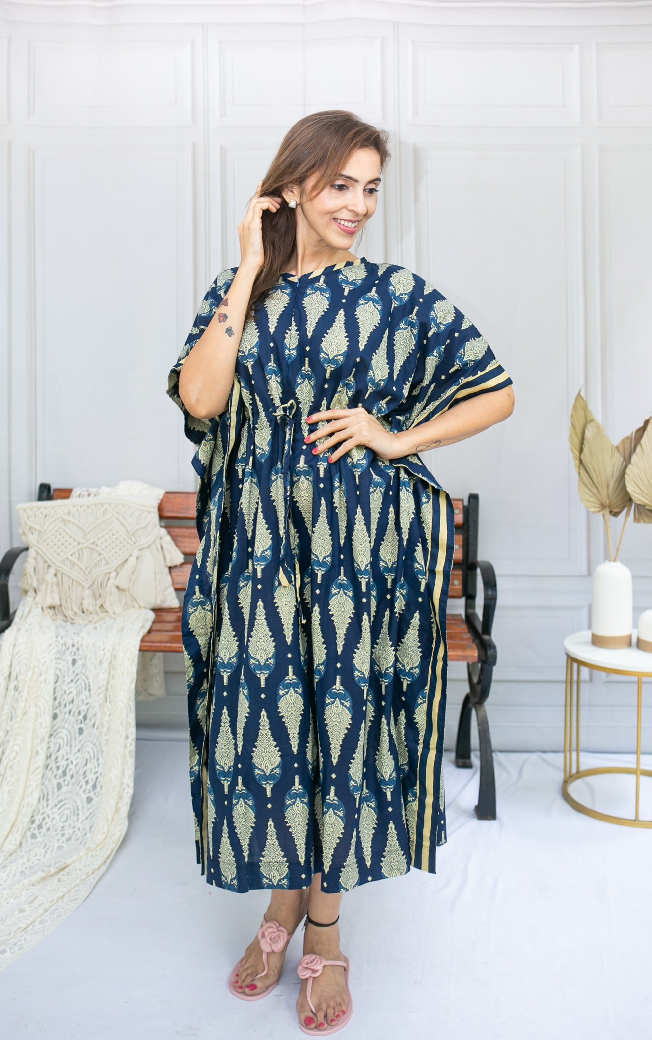 Blue Line Feeding Kaftan