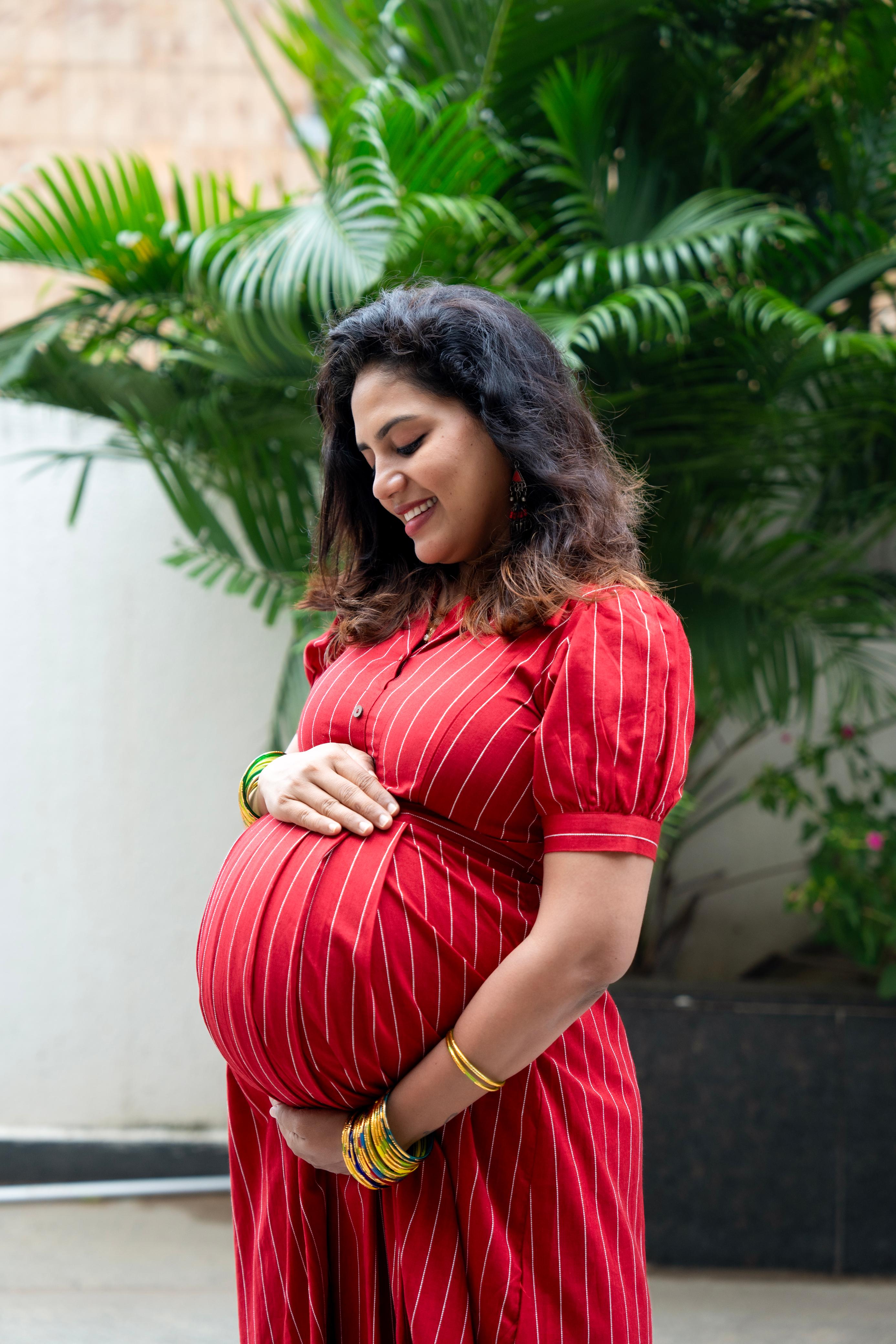 Cherry Maternity Feeding Dress