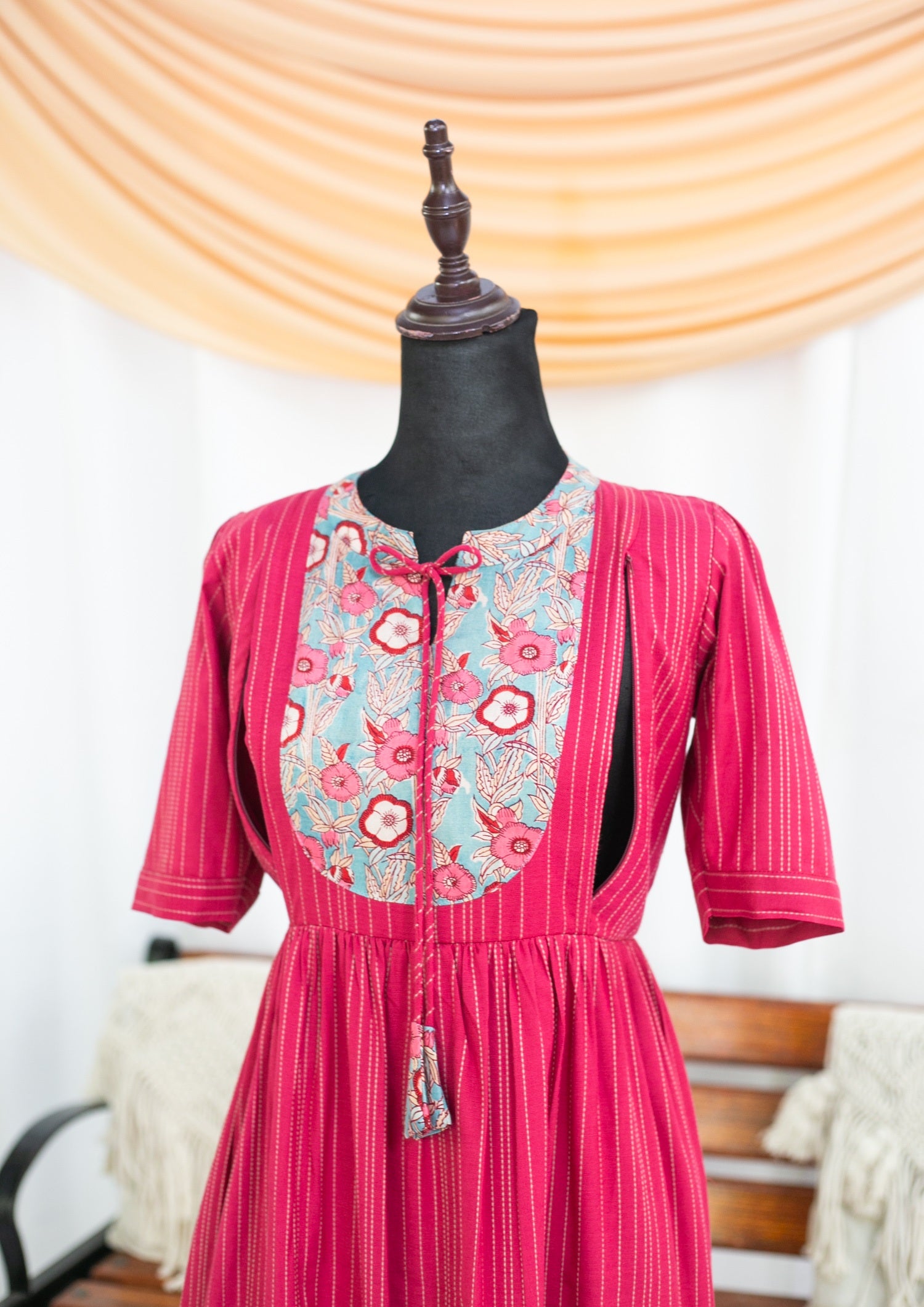 Pretty Pink Maternity Feeding Dress