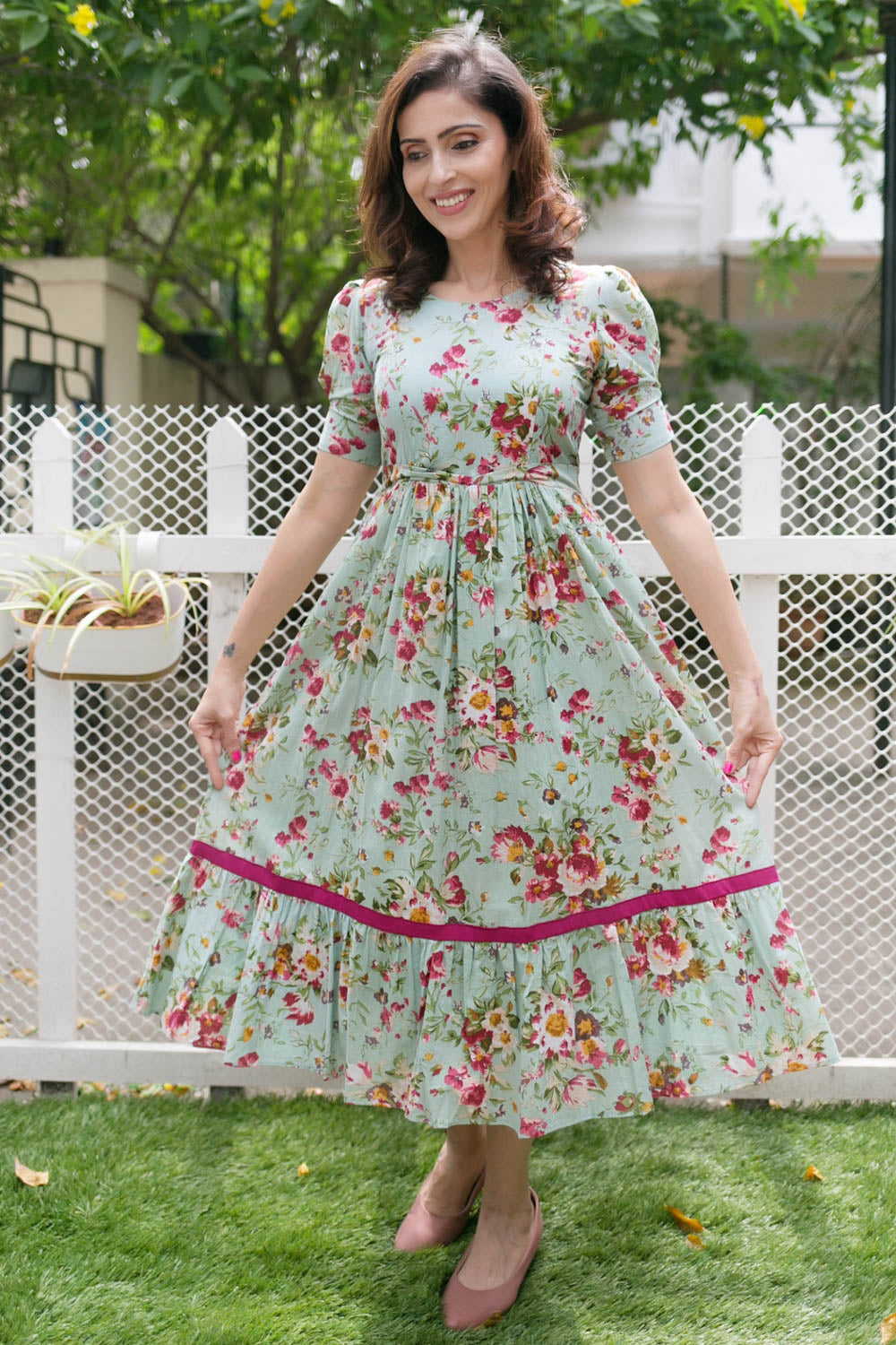 English Rose Maternity Feeding Dress
