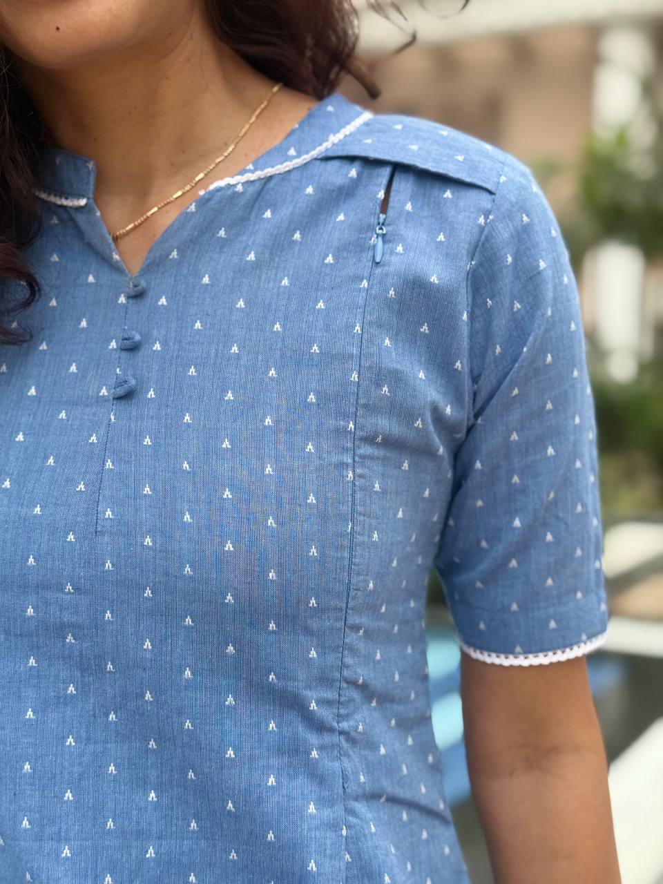 Paint me blue Maternity Feeding Salwar set