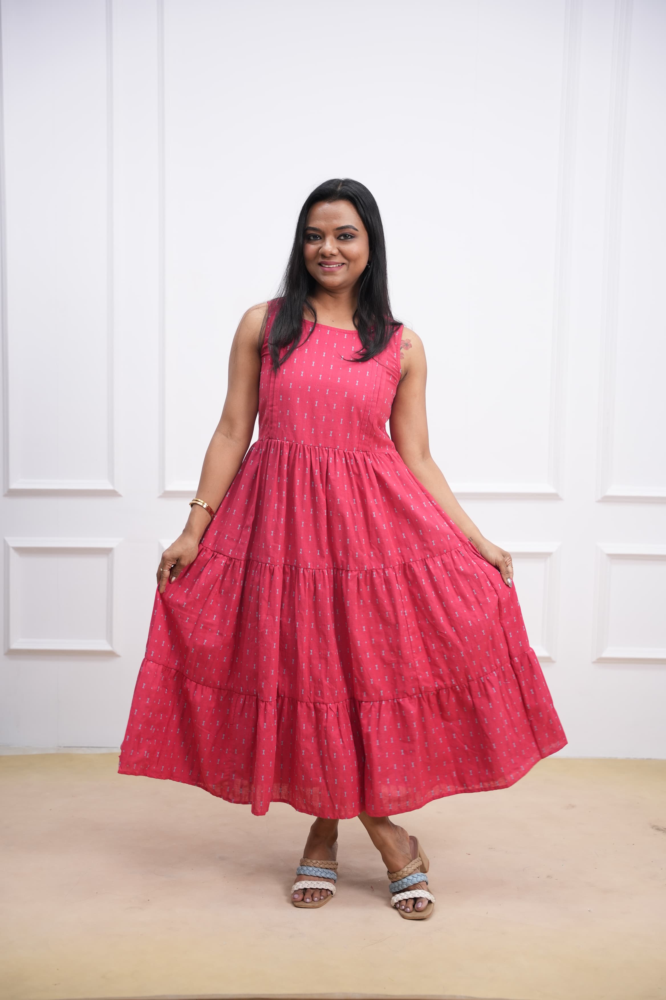 Checks & Charms Maternity Feeding Dress