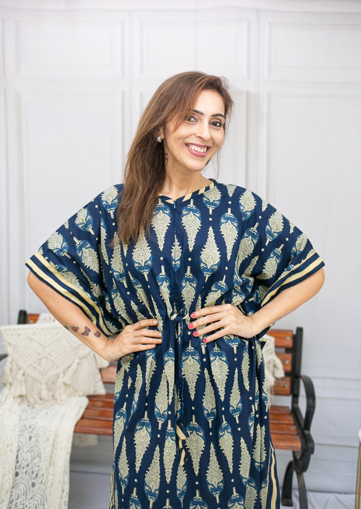 Blue Line Feeding Kaftan