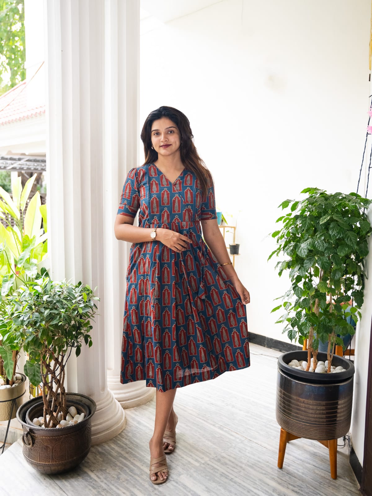 Neela Maternity Feeding Dress