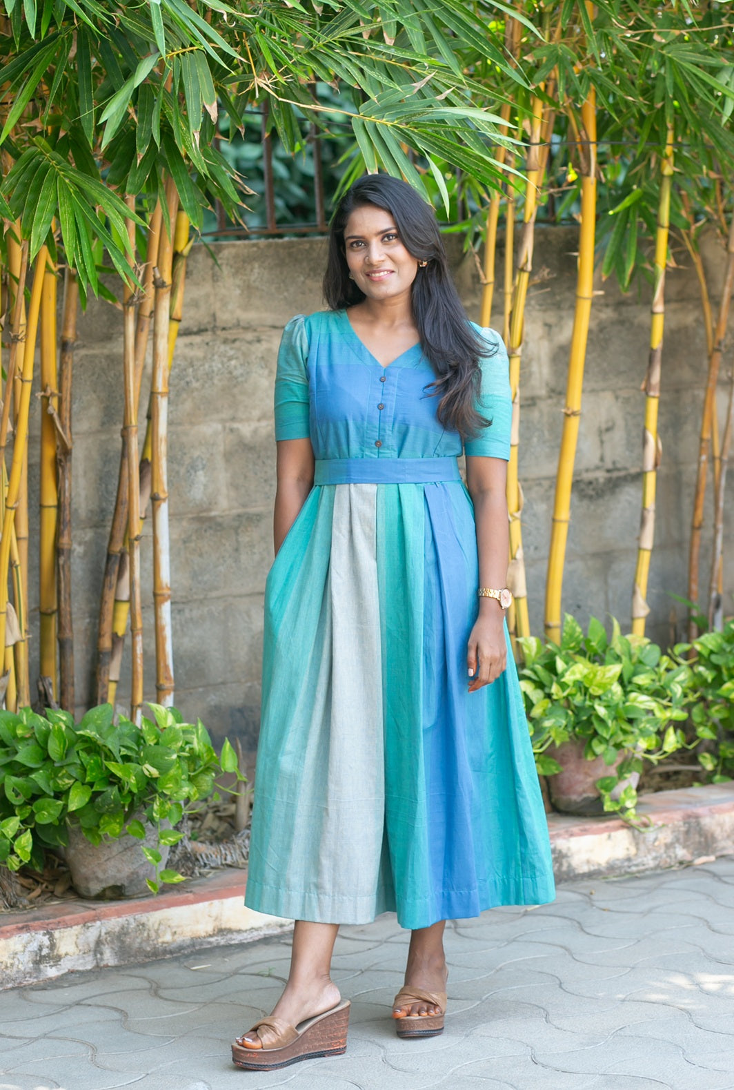 Ocean Bloom Maternity Feeding Dress