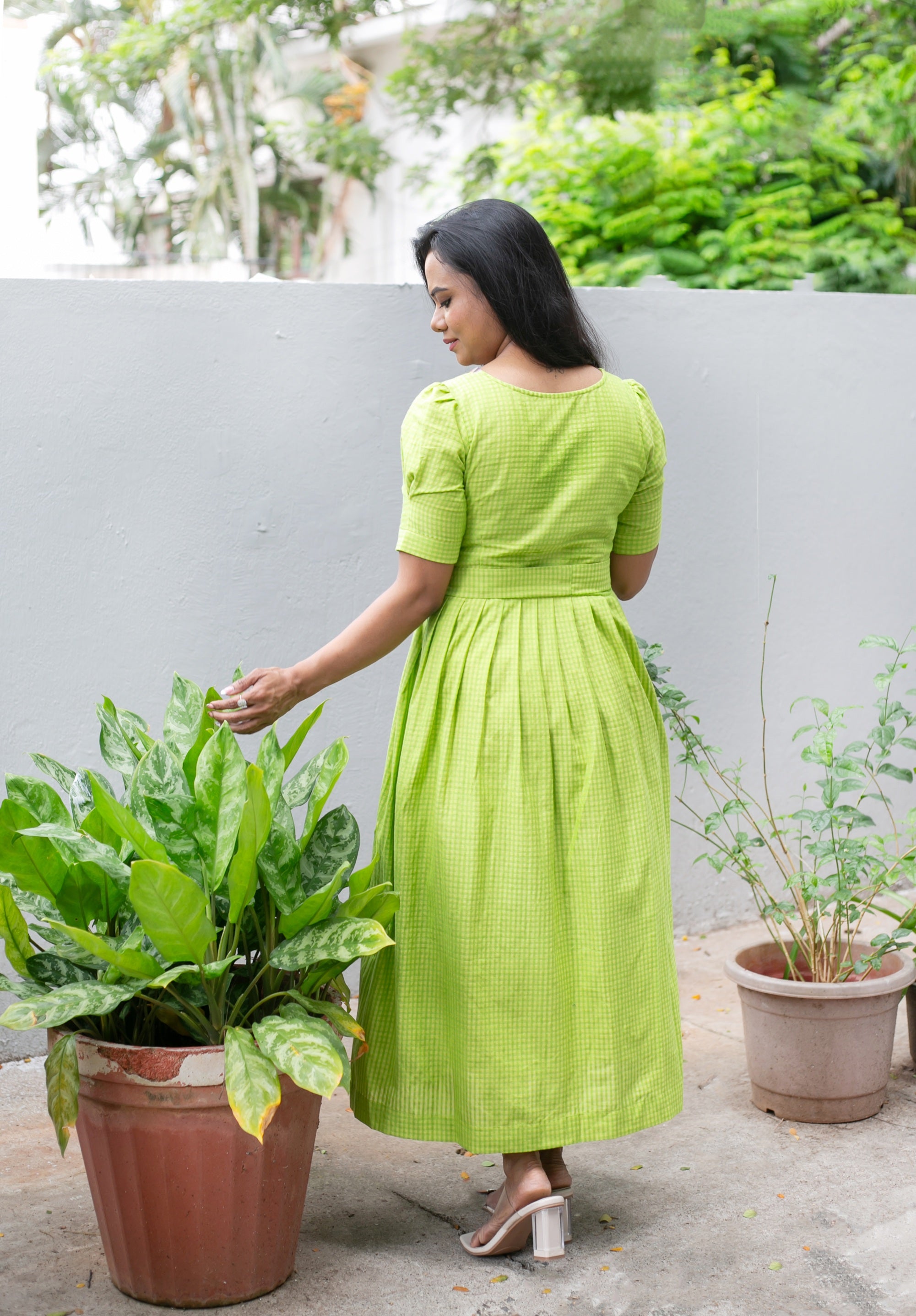 Lime Pop Maternity Feeding Dress