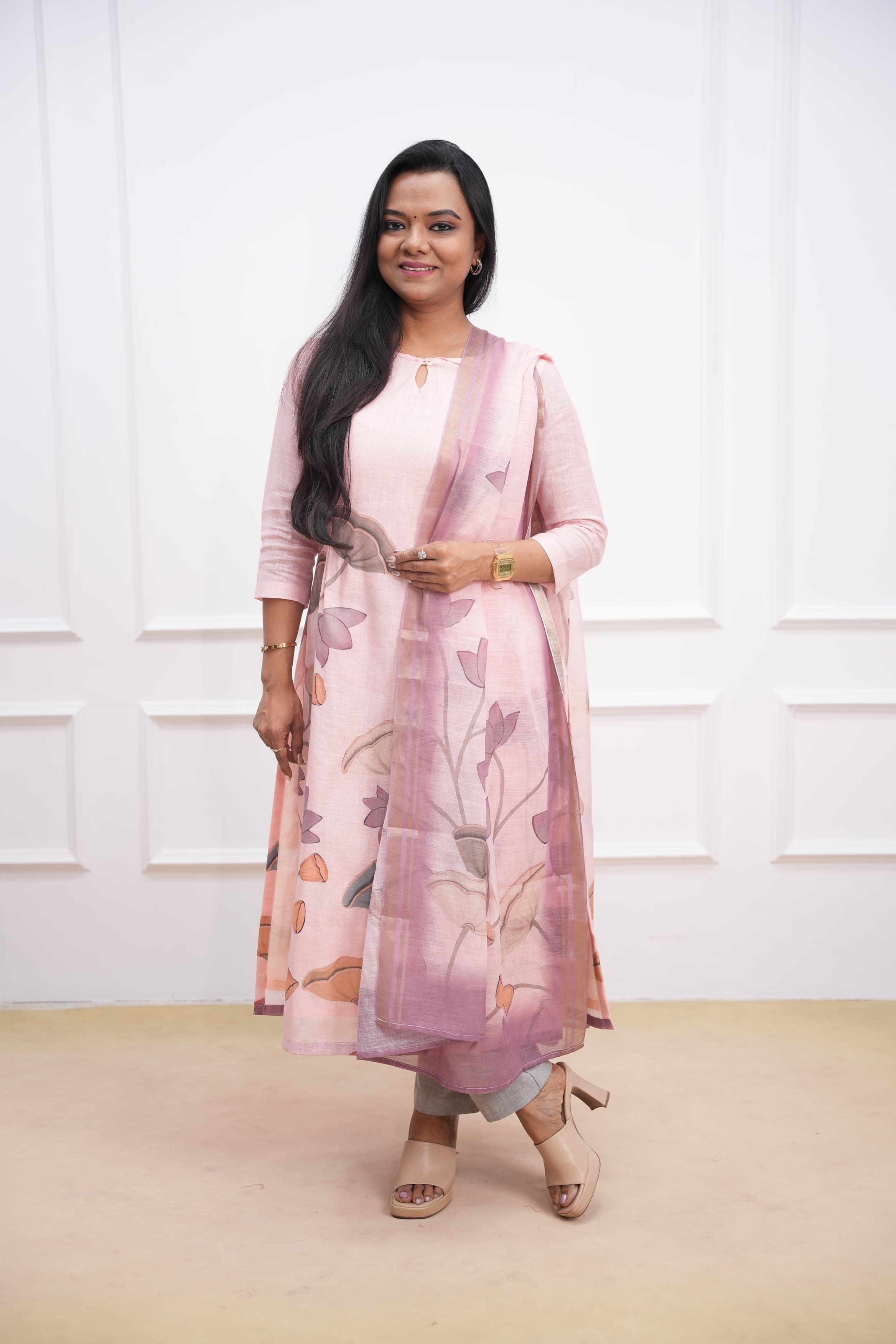 Painted Petals Maternity Feeding Top and Dupatta