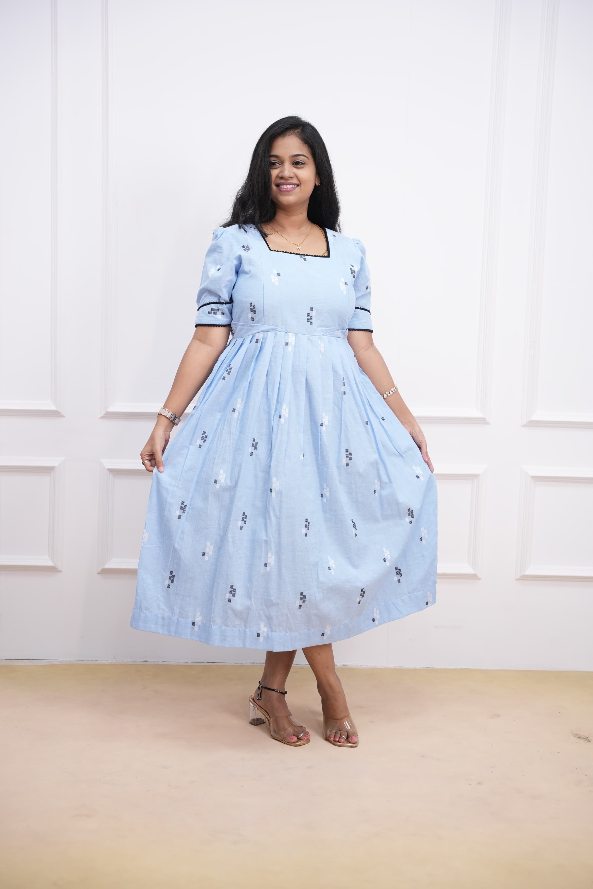 Cloud Berry Maternity Feeding Dress
