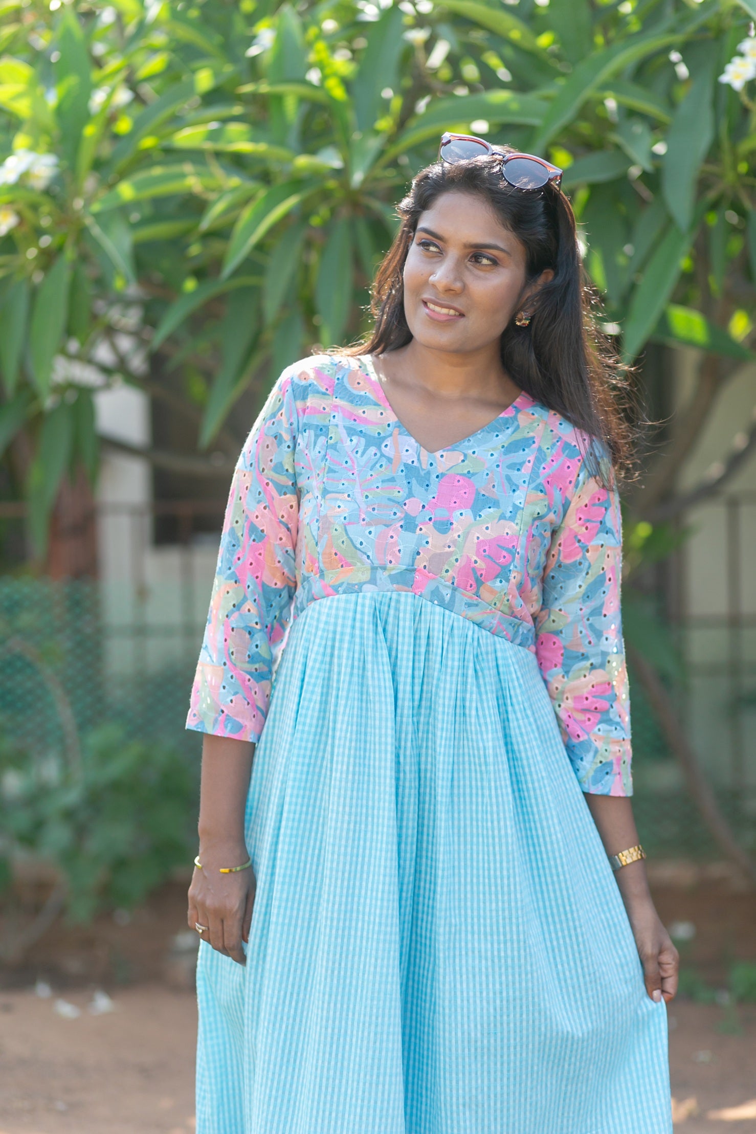 Sea Bloom Maternity Feeding Dress