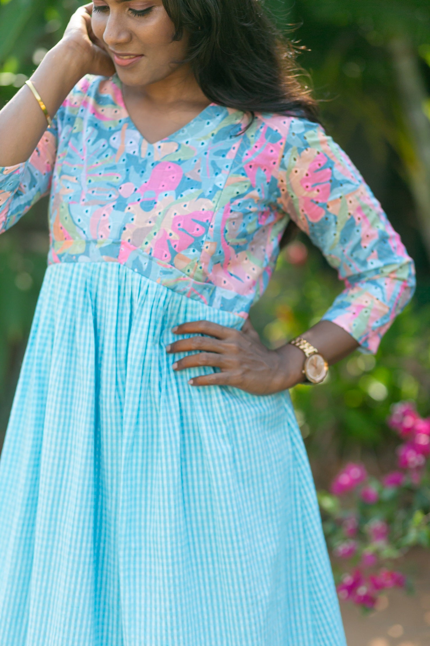 Sea Bloom Maternity Feeding Dress
