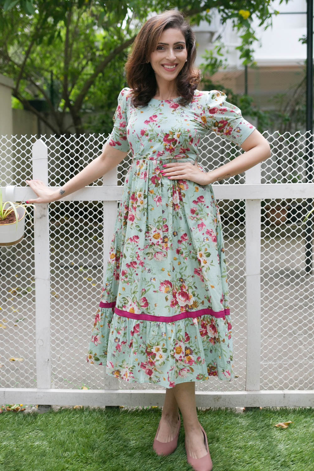 English Rose Maternity Feeding Dress