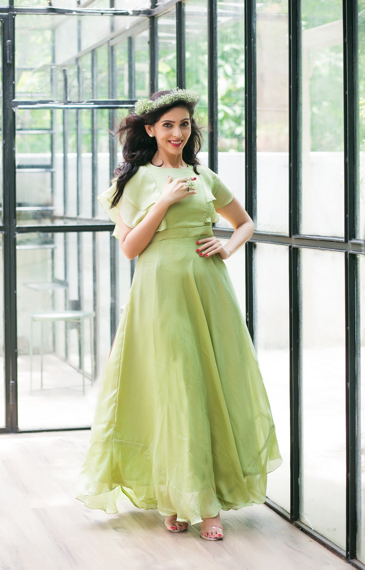 GREEK GODDESS Maternity Feeding Celebration Gown