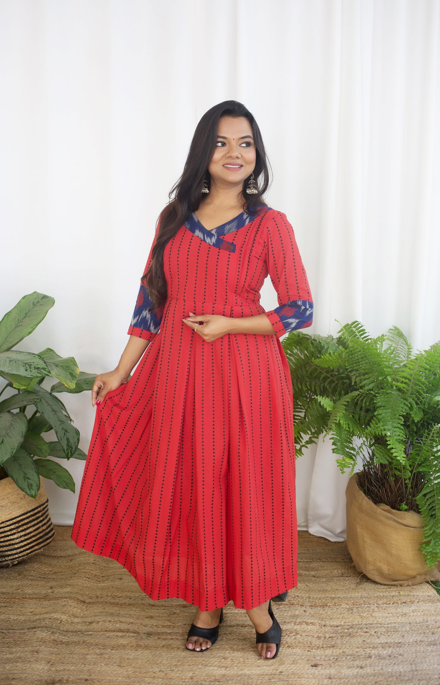 Raspberry Maternity Feeding Dress