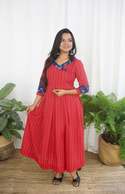 Raspberry Maternity Feeding Dress