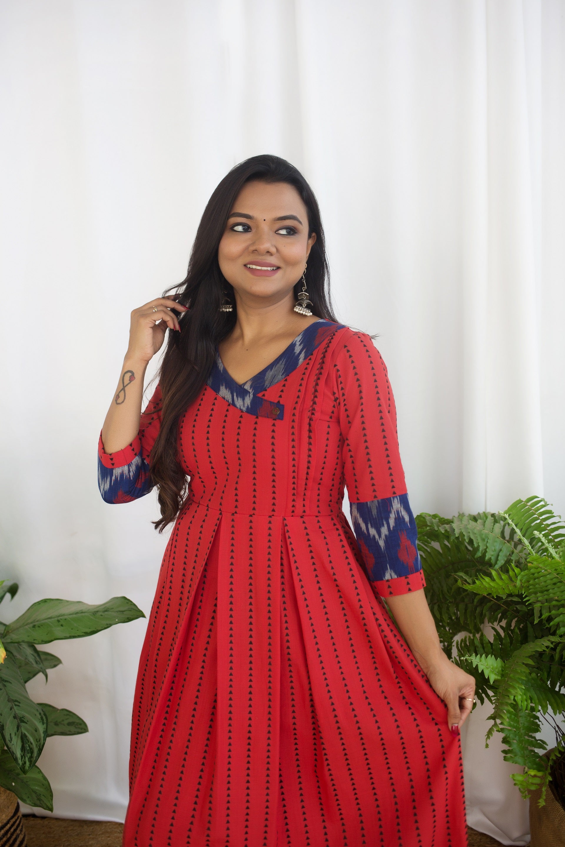 Raspberry Maternity Feeding Dress