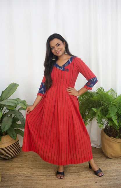 Raspberry Maternity Feeding Dress