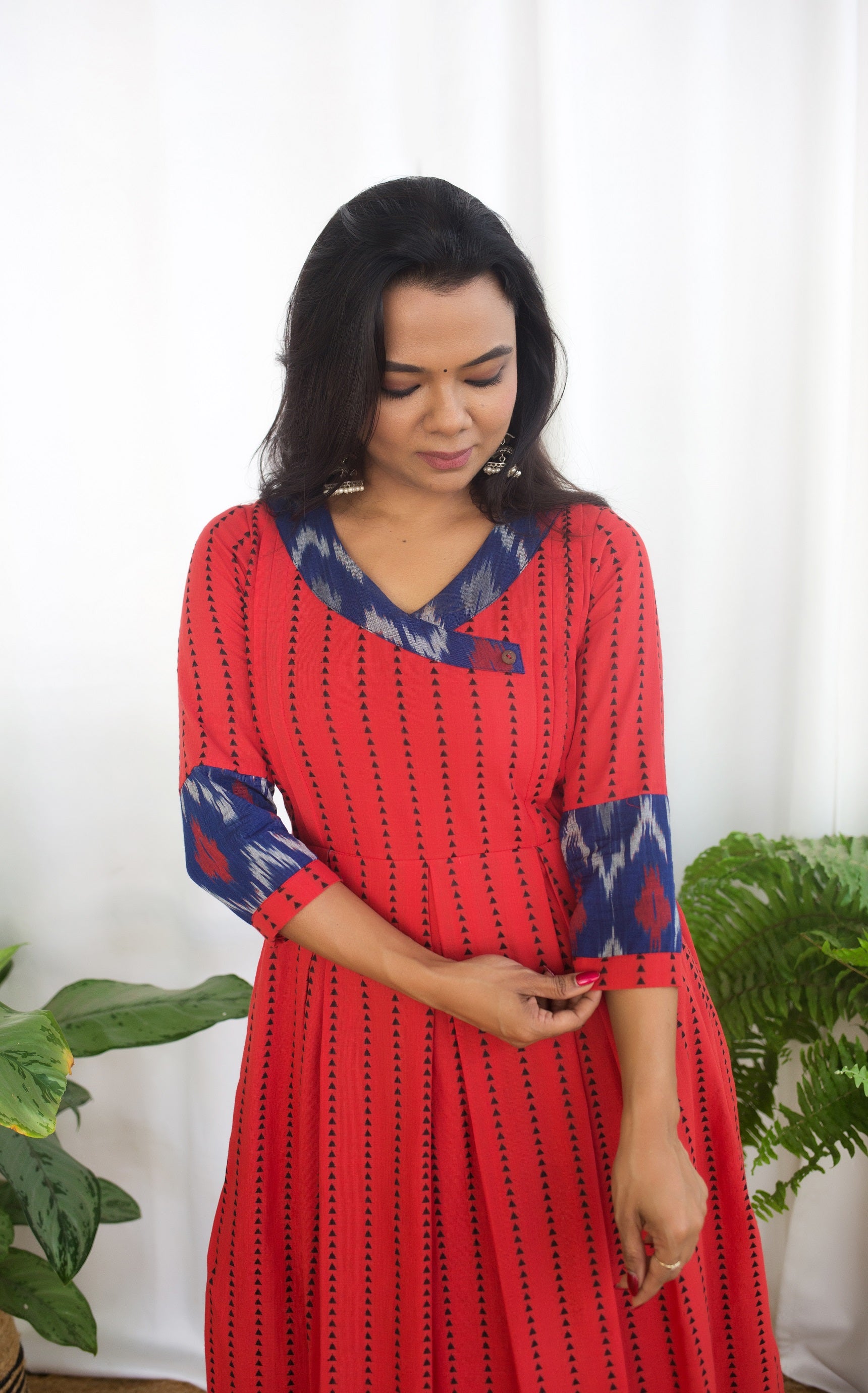Raspberry Maternity Feeding Dress